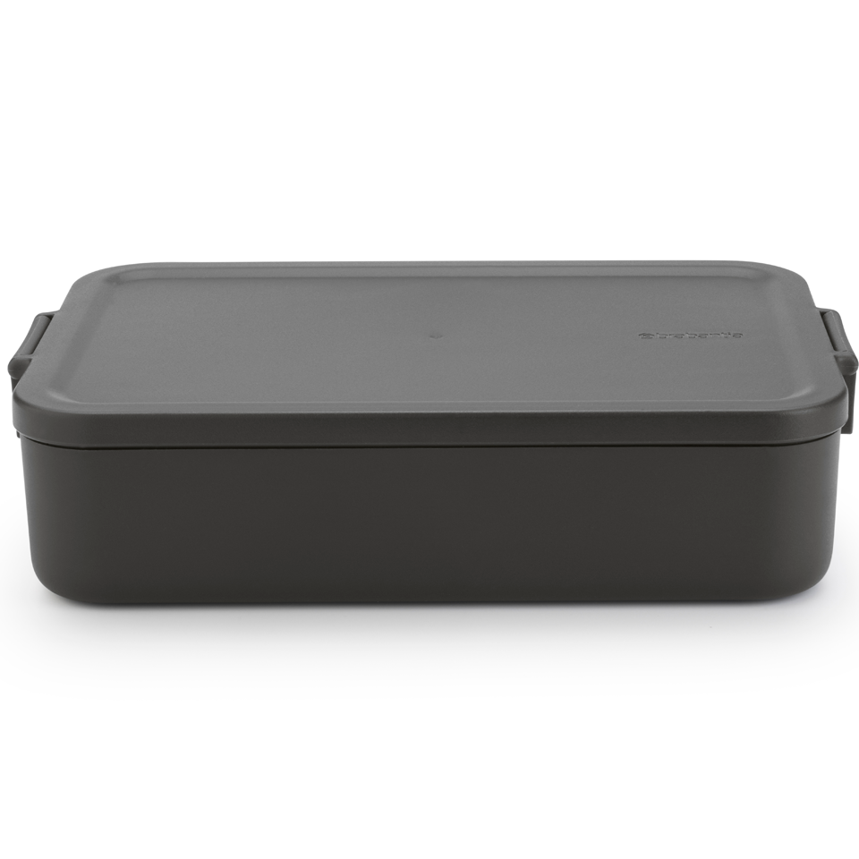 Lunchbox Brabantia Make & Take 2 L z przegródkami i dodatkowymi pojemnikami, szczelny, nadaje się do mikrofalówki, zamrażarki i zmywarki, ekologiczny, kolor: czarny