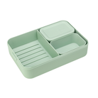 Lunchbox Brabantia Make & Take 2 L z przegródkami i dodatkowymi pojemnikami, szczelny, nadaje się do mikrofalówki, zamrażarki i zmywarki, ekologiczny, kolor: zielony