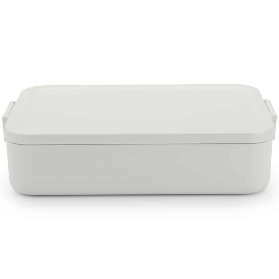 Lunchbox Brabantia Make & Take 2 L z przegródkami i dodatkowymi pojemnikami, szczelny, nadaje się do mikrofalówki, zamrażarki i zmywarki, ekologiczny, kolor: szary