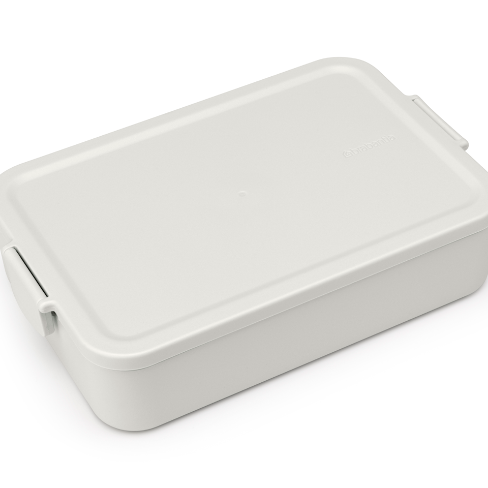 Lunchbox Brabantia Make & Take 2 L z przegródkami i dodatkowymi pojemnikami, szczelny, nadaje się do mikrofalówki, zamrażarki i zmywarki, ekologiczny, kolor: szary