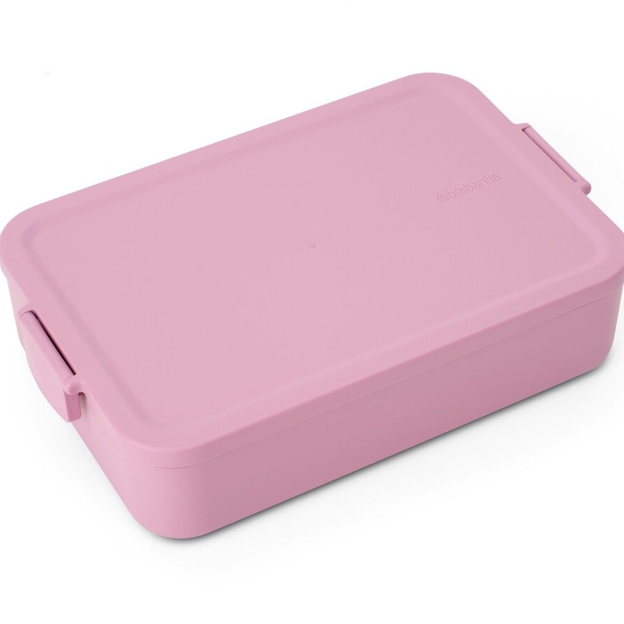 Lunchbox Brabantia Make & Take Lilac Pink 2 L z przegródkami i dodatkowymi pojemnikami, szczelny, nadaje się do mikrofalówki, zamrażarki i zmywarki, ekologiczny, kolor: różowy