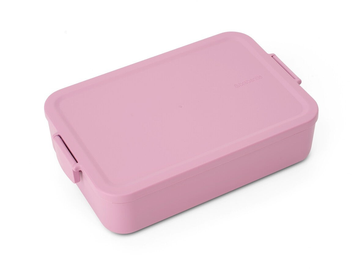 Lunchbox Brabantia Make & Take Lilac Pink 2 L z przegródkami i dodatkowymi pojemnikami, szczelny, nadaje się do mikrofalówki, zamrażarki i zmywarki, ekologiczny, kolor: różowy
