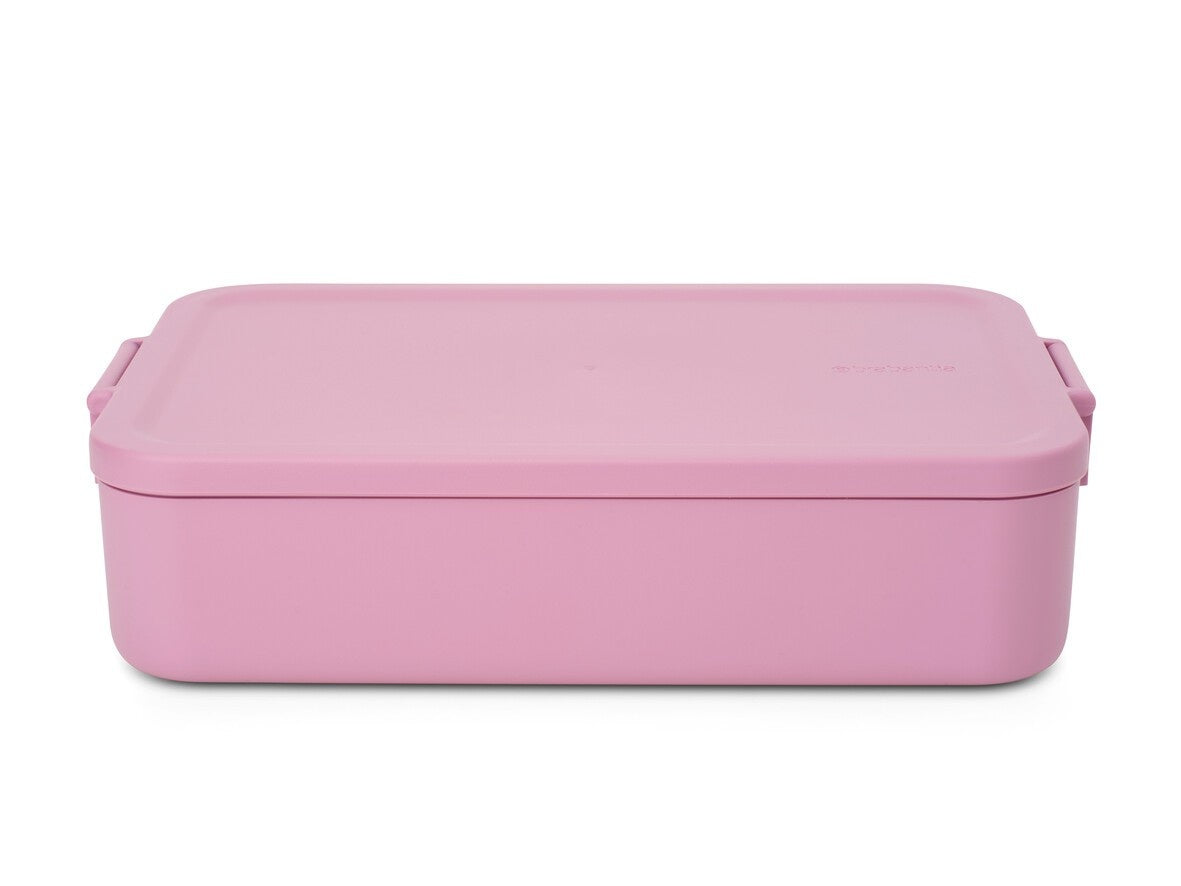 Lunchbox Brabantia Make & Take Lilac Pink 2 L z przegródkami i dodatkowymi pojemnikami, szczelny, nadaje się do mikrofalówki, zamrażarki i zmywarki, ekologiczny, kolor: różowy