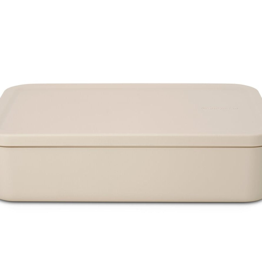 Lunchbox Brabantia Make & Take Soft Beige 2 L z przegródkami i dodatkowymi pojemnikami, szczelny, nadaje się do mikrofalówki, zamrażarki i zmywarki, ekologiczny, kolor: beżowy