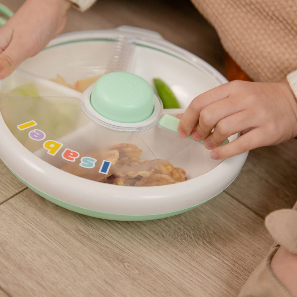 GoBe Large Snack Spinner – pojemnik na przekąski, interaktywny, szczelny i łatwy w obsłudze, kolor: mint green