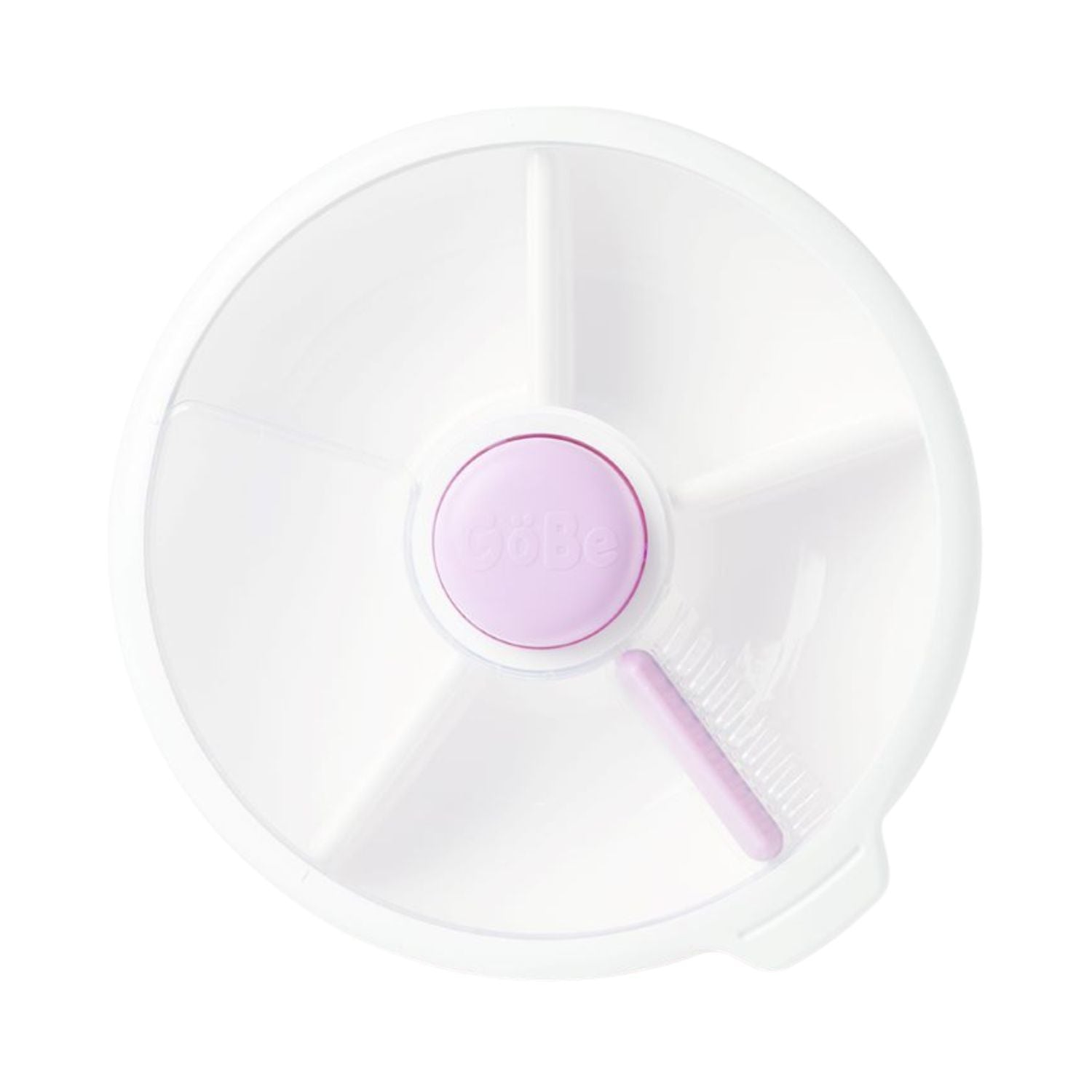 GoBe Large Snack Spinner – pojemnik na przekąski, interaktywny, szczelny i łatwy w obsłudze, kolor: taro purple