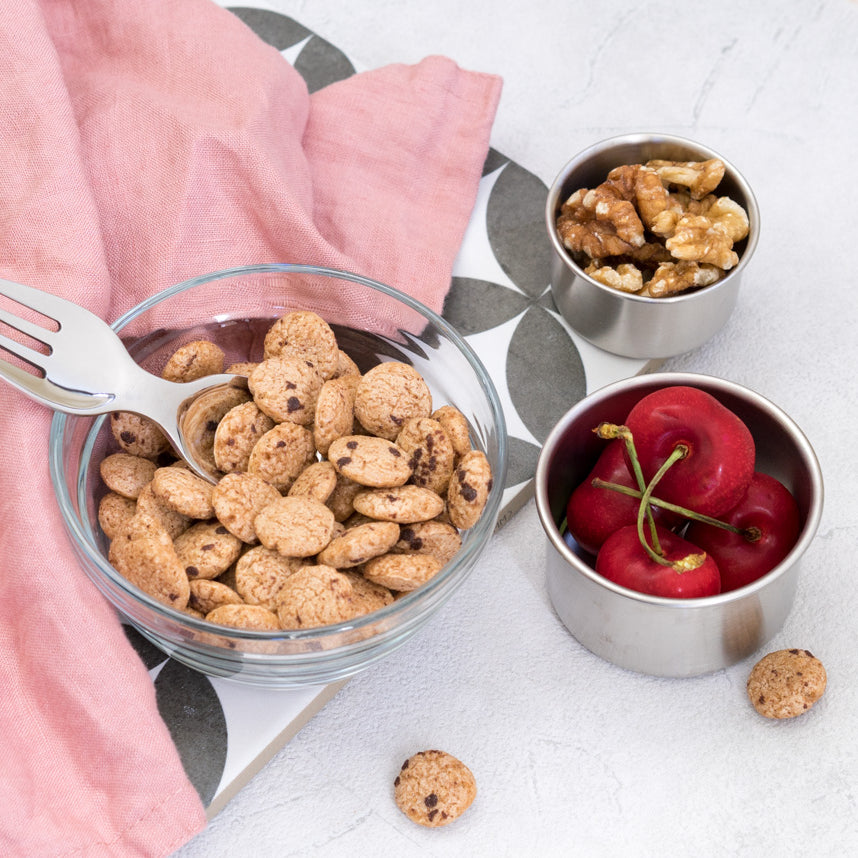 LEKKABOX® Dipper – zestaw 2 stalowych pojemników 50 ml i 100 ml na sosy, dipy i przyprawy, z szczelnymi silikonowymi pokrywkami.