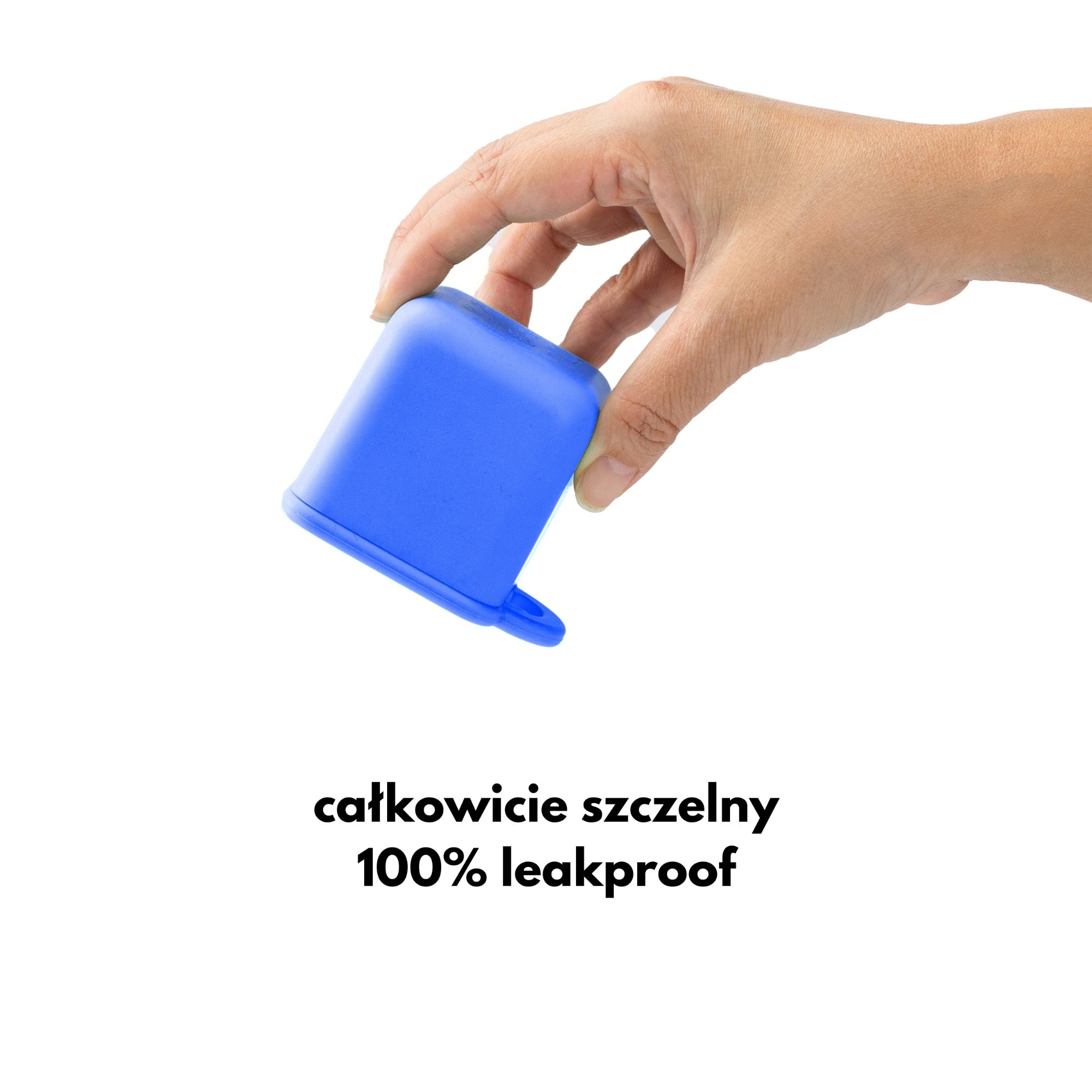 OmieDip – 2 silikonowe pojemniczki, bez BPA, 100% szczelne, pasują do OmieBox, kolor: zielono-niebieski