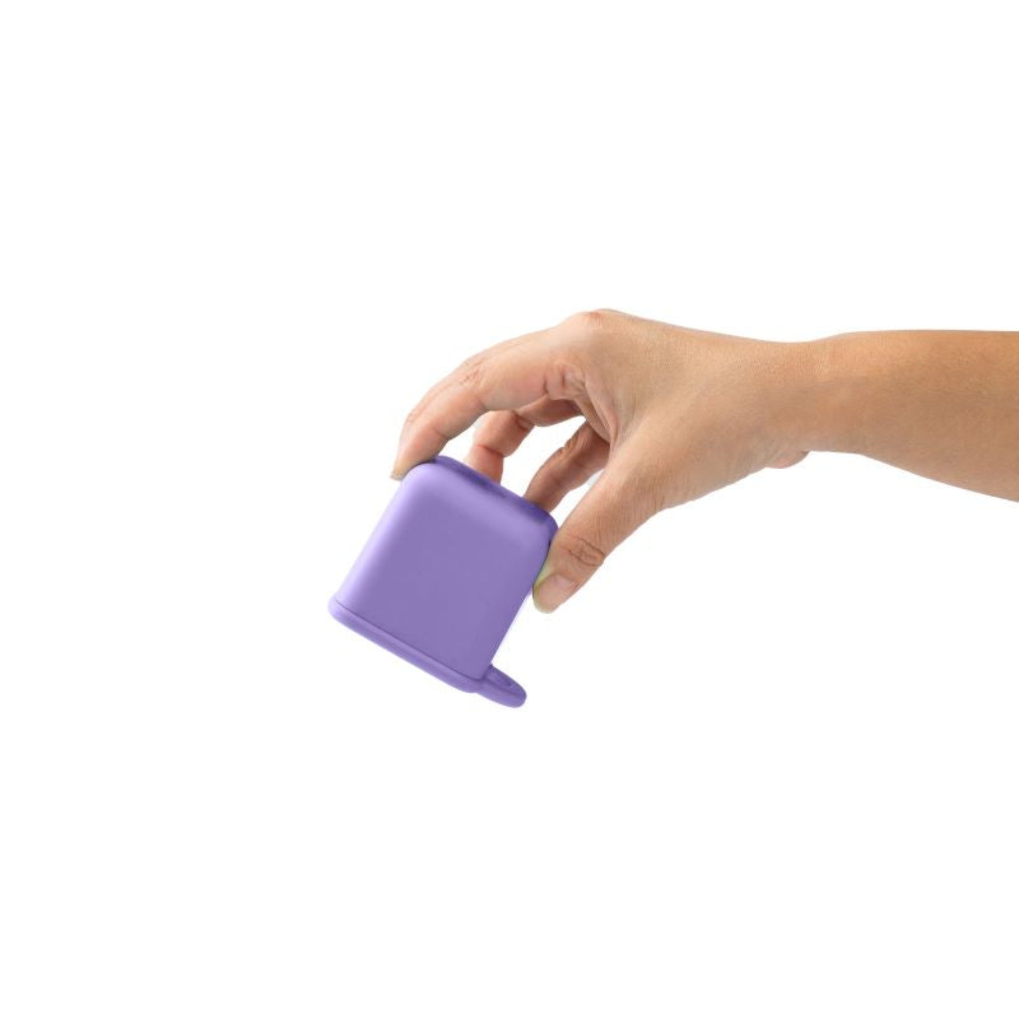 OmieDip – 2 silikonowe pojemniczki, bez BPA, 100% szczelne, pasują do OmieBox, kolor: fioletowo-pomarańczowy