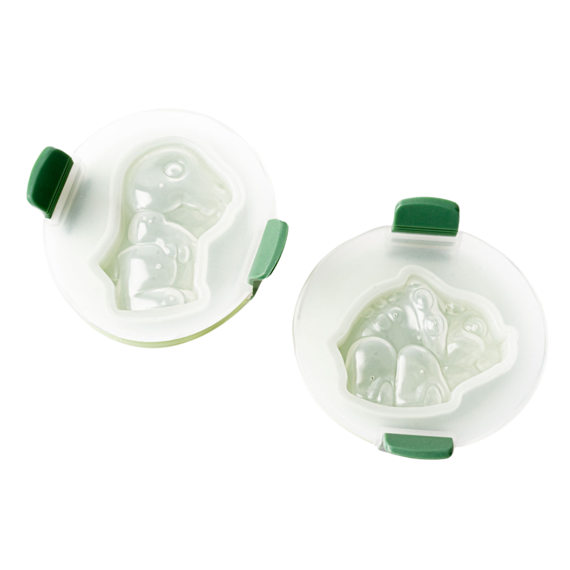 Foremki Lekkabox do jajek – zestaw 2 form w kształcie dinozaurów, łatwe w użyciu, bez BPA, idealne do lunchboxów i kreatywnych śniadań