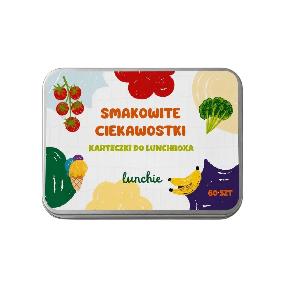 Ciekawe karteczki z faktami o jedzeniu Lunchie do dziecięcej śniadaniówki