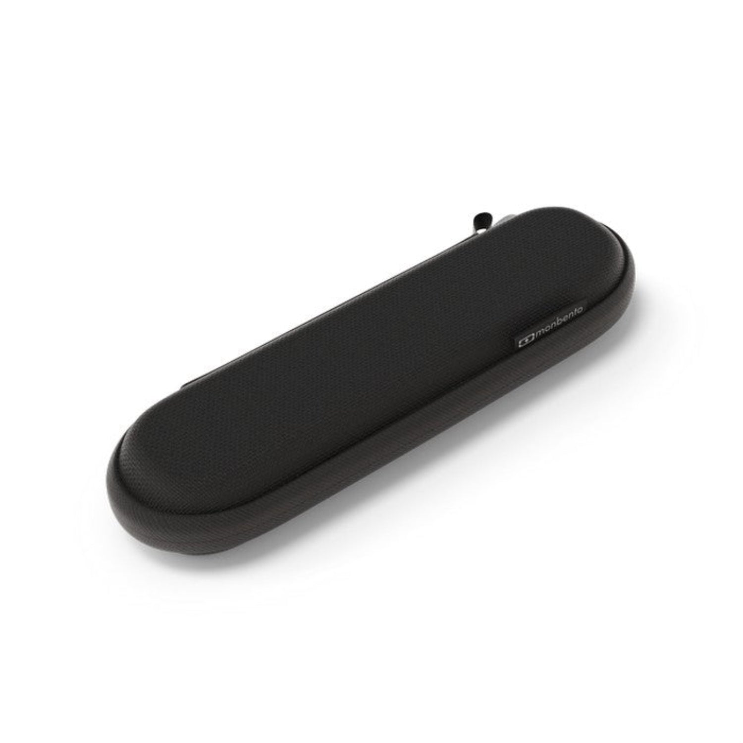 Monbento Slim Nest Black – stalowy zestaw sztućców w etui na suwak, lekki, kompaktowy, trwały i idealny w podróży, kolor: czarny