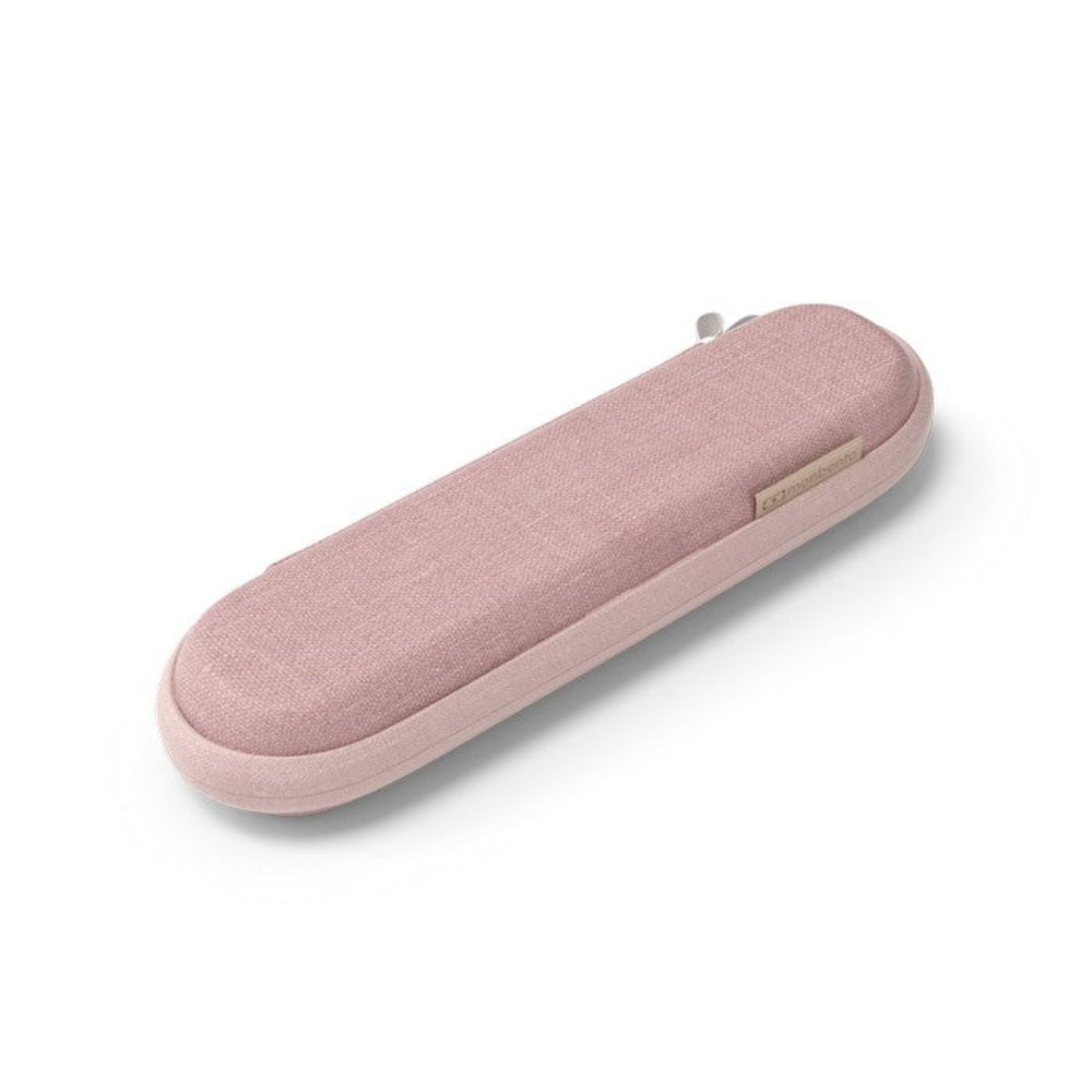 Monbento Slim Nest Pink – stalowy zestaw sztućców w etui na suwak, lekki, kompaktowy, trwały i idealny w podróży, kolor: różowy
