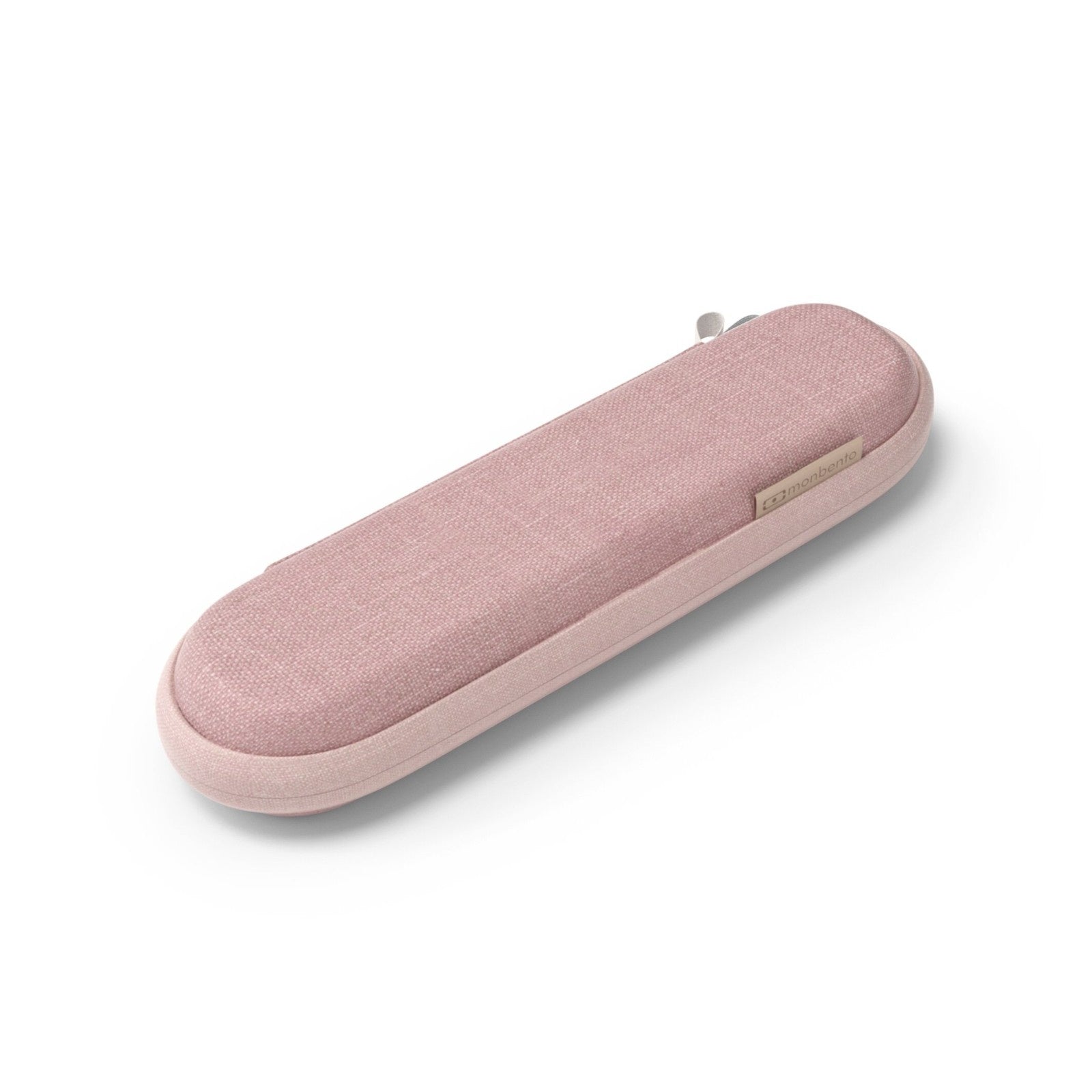 Monbento Slim Nest Pink – stalowy zestaw sztućców w etui na suwak, lekki, kompaktowy, trwały i idealny w podróży, kolor: różowy