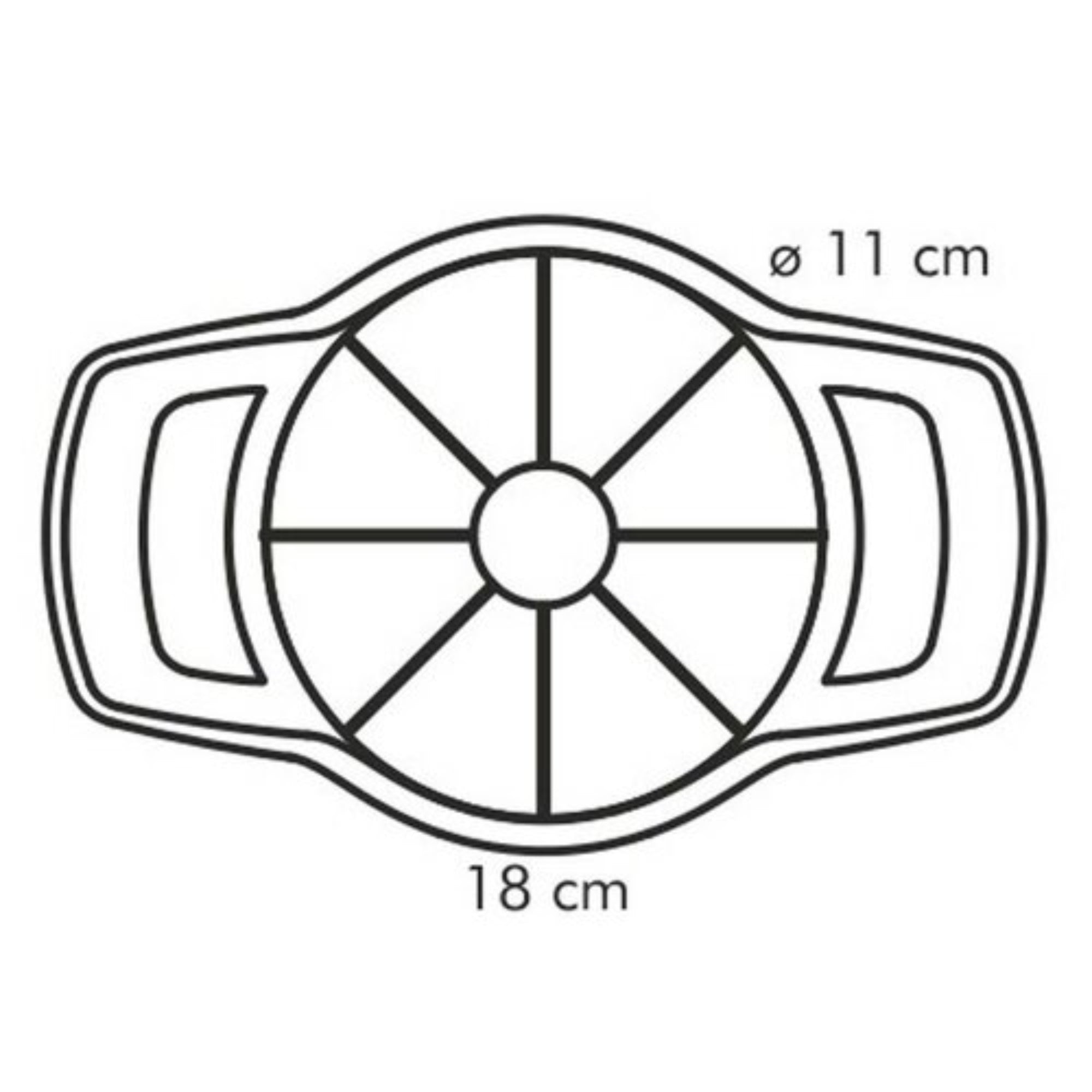 Krajalnica do jabłek PRESTO – stal nierdzewna, 8 równych cząstek, ergonomiczne uchwyty