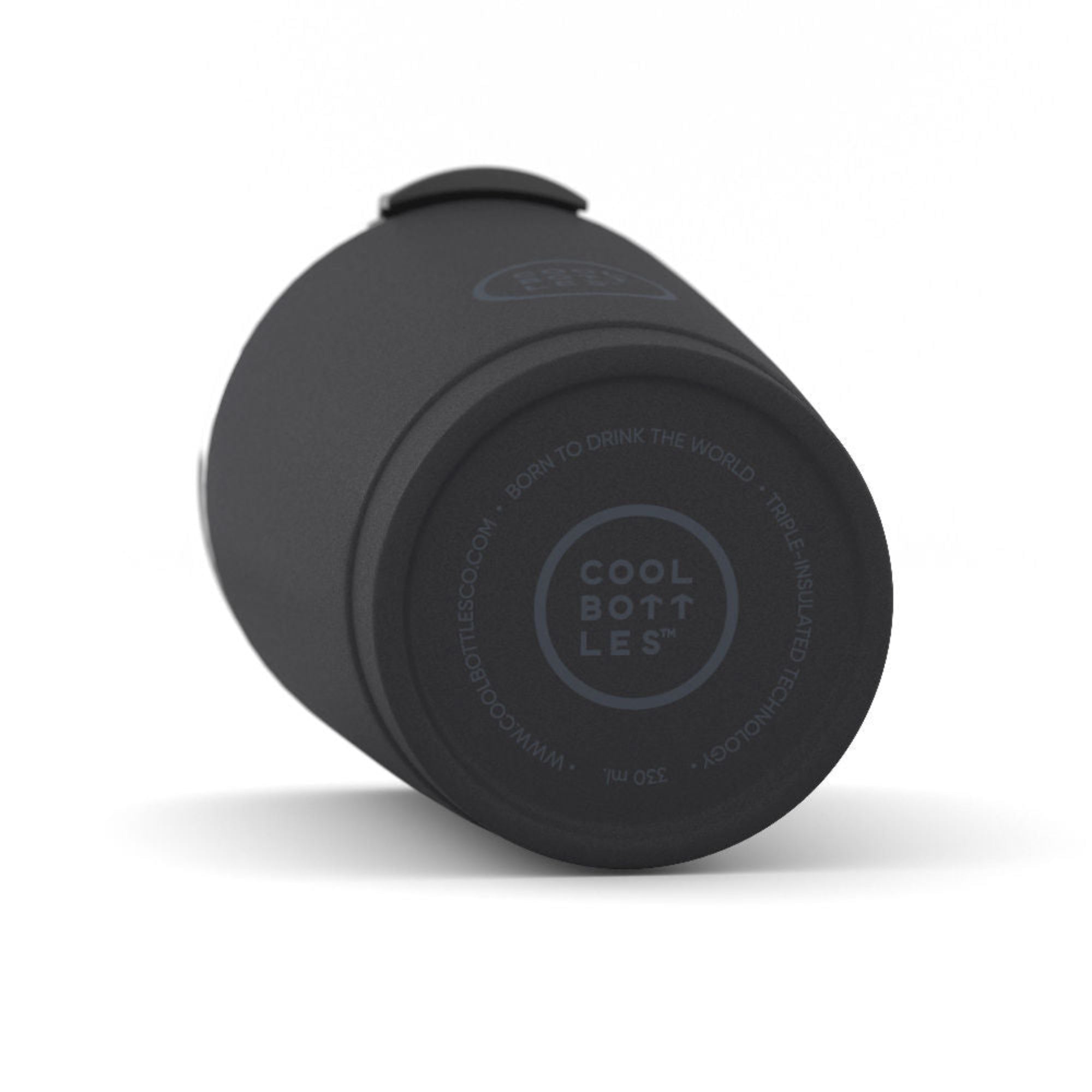 Kubek termiczny Cool Bottles Colors Mono Black – antypoślizgowy, z otworem na słomkę, idealny w podróży i na co dzień, kolor: czarny