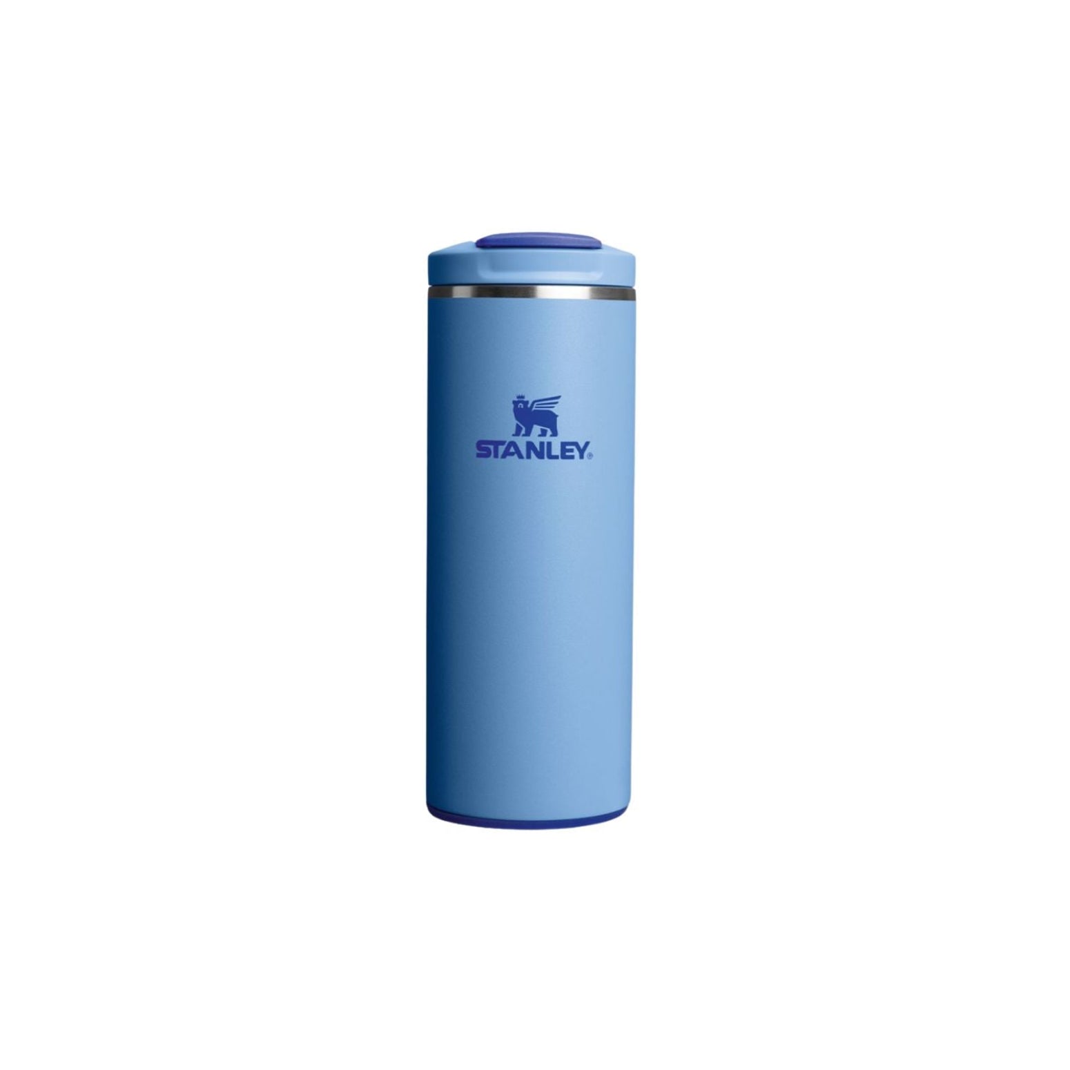 Niebieski kubek termiczny Stanley Aerolight Flip Top Blue Sky 350 ml - stal nierdzewna, szczelny i bezpieczny, niezwykle lekki, obsługa jedną ręką, do ciepłych i zimnych napojów