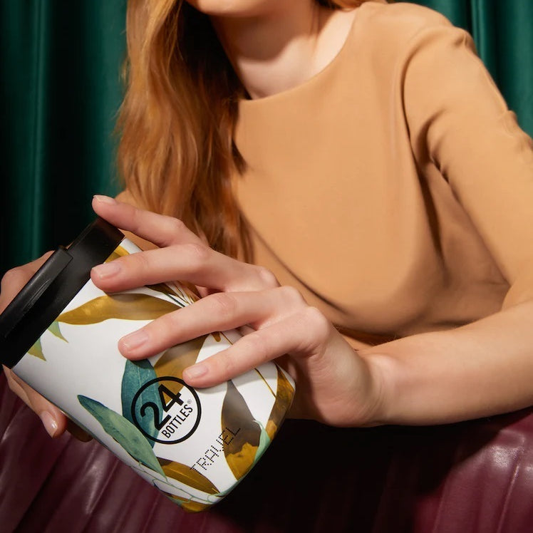 Kubek termiczny 24Bottles Tivoli – 350 ml, stal nierdzewna, szczelny, trzyma ciepło 6 h i zimno 24 h.