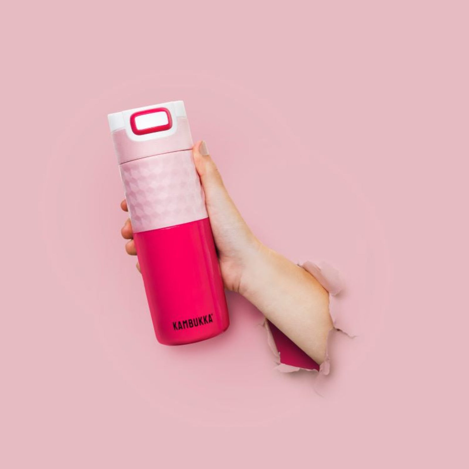 Kambukka Etna Diva Pink 500 ml – stalowy kubek termiczny, nakrętka 3w1, szczelny i stylowy, utrzymuje ciepło do 9h