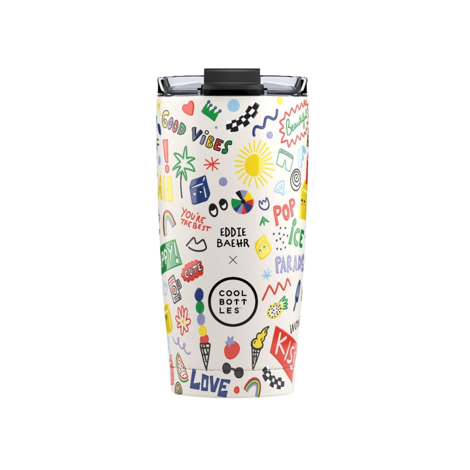 Kubek termiczny Cool Bottles Xclusive Good Vibes – potrójna izolacja, miękkie wykończenie, zero wycieków.
