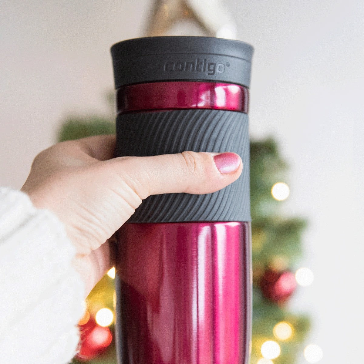 Kubek Contigo Byron Vivacious– stalowy, szczelny, 470 ml, SnapSeal®, idealny na kawę do auta i w drogę, kolor: różowy