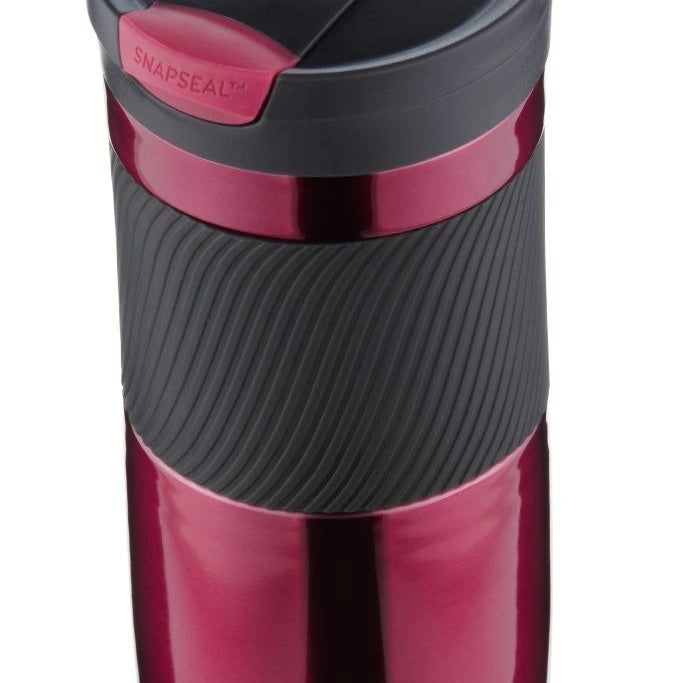 Kubek Contigo Byron Vivacious– stalowy, szczelny, 470 ml, SnapSeal®, idealny na kawę do auta i w drogę, kolor: różowy