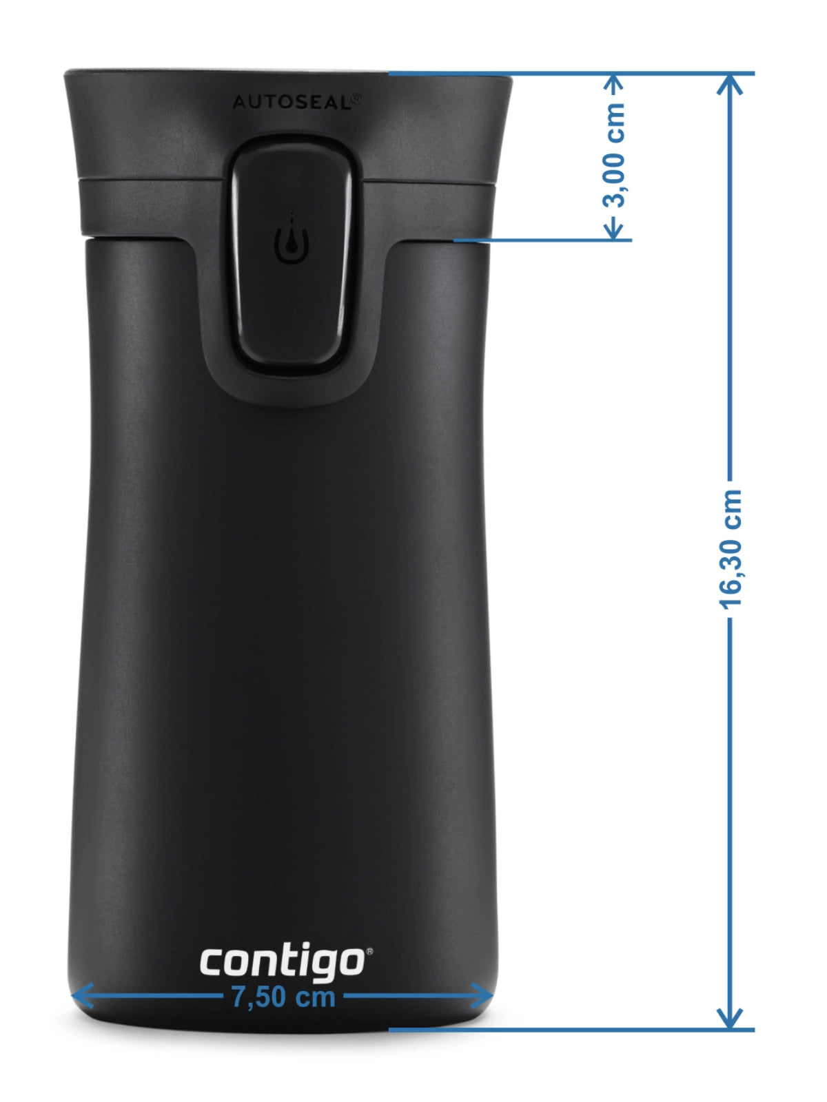 Kubek Contigo Latte 300 ml – mały, lekki i szczelny termos z izolacją na 3 h ciepła i 10 h chłodu.