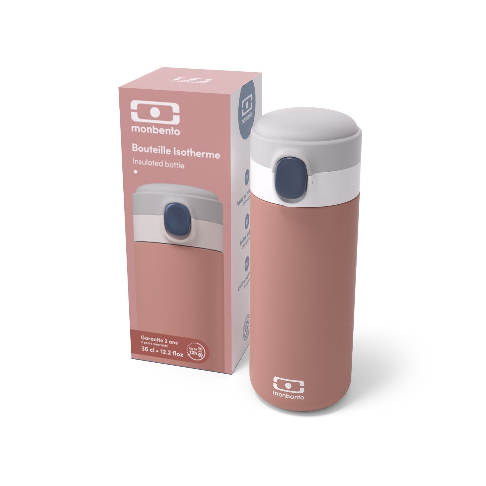 Monbento Pop Pink Moka 360 ml – higieniczny kubek termiczny bez BPA dla dziewczynki