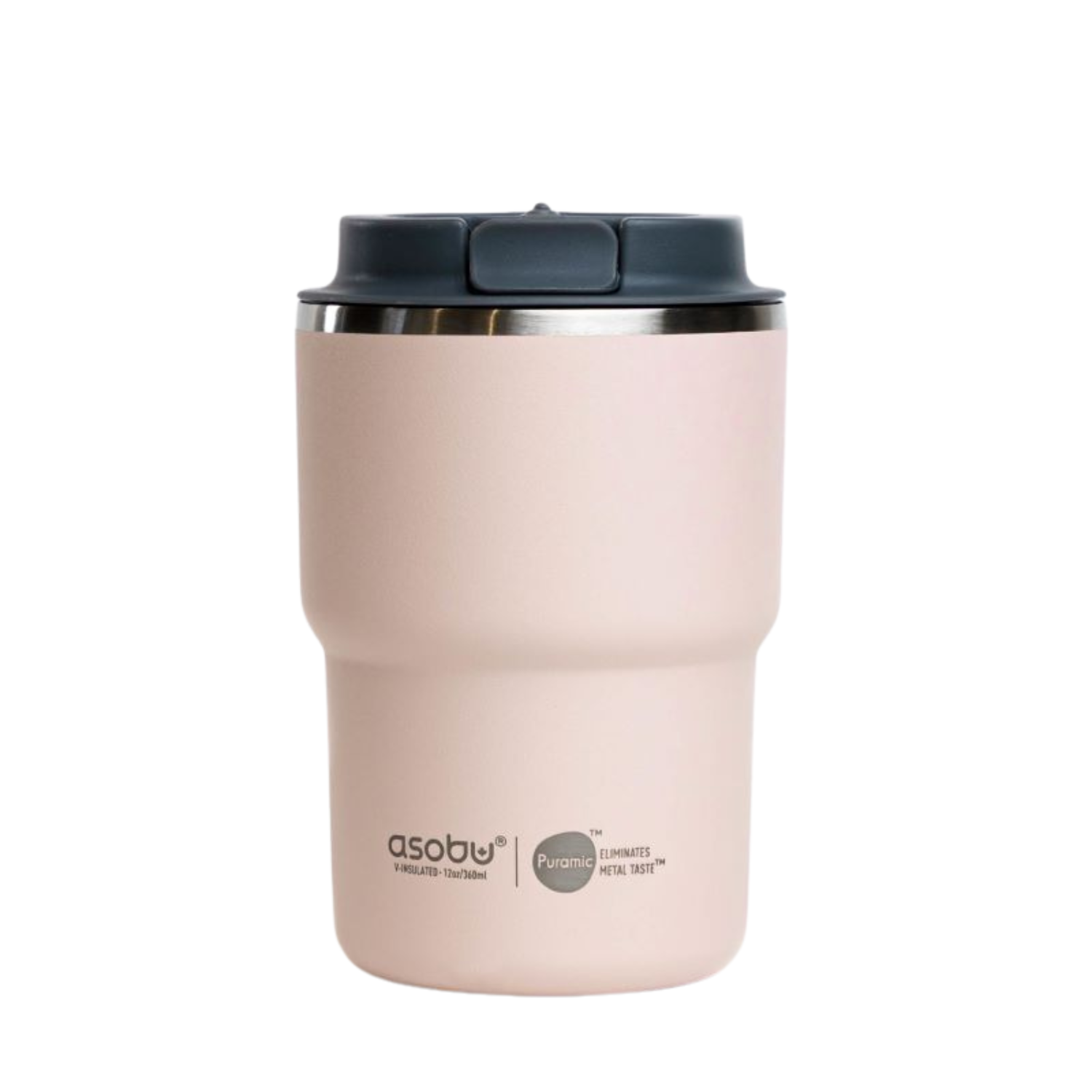 Asobu The Mini Pick Up różowy 355 ml – kompaktowy kubek termiczny z izolacją próżniową, ceramiczną powłoką i szczelną nakrętką.