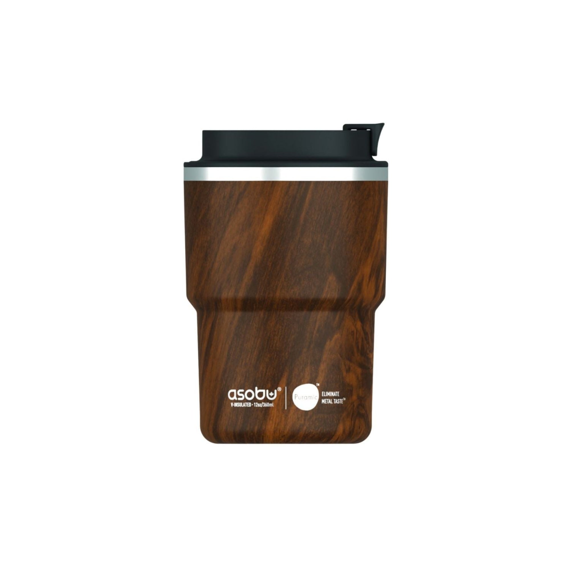 Asobu The Mini Pick Up zielony 355 ml – kompaktowy kubek termiczny z izolacją próżniową, ceramiczną powłoką i szczelną nakrętką.