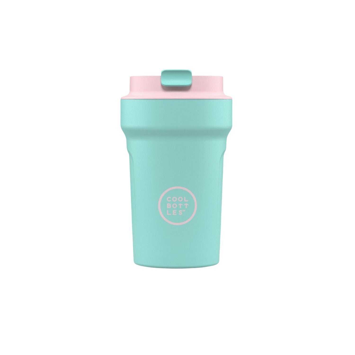 Cool Bottles Paradise Capri – kompaktowy, szczelny kubek termiczny bez BPA, z antypoślizgowym wykończeniem, kolor: turkusowy