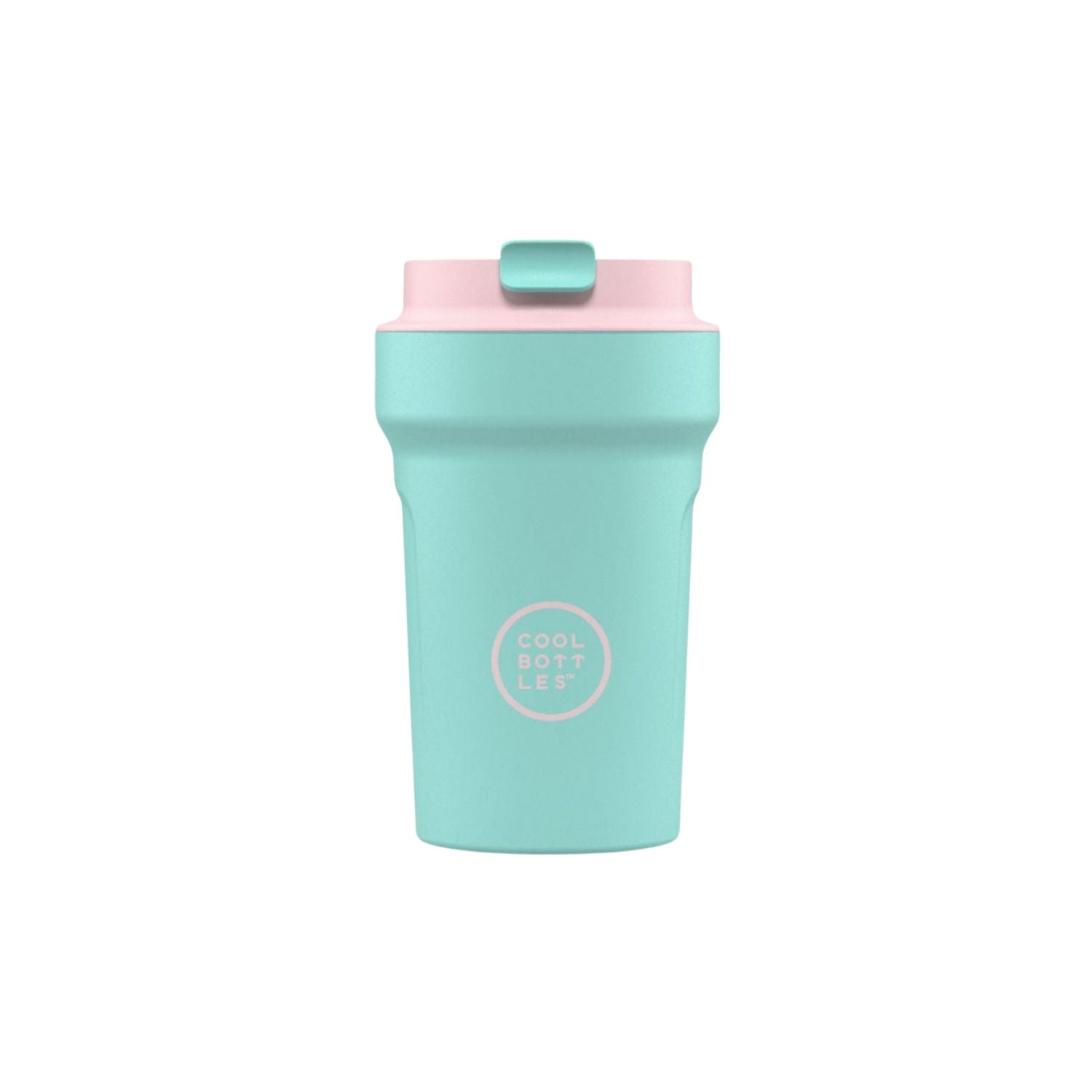 Cool Bottles Paradise Capri – kompaktowy, szczelny kubek termiczny bez BPA, z antypoślizgowym wykończeniem, kolor: turkusowy