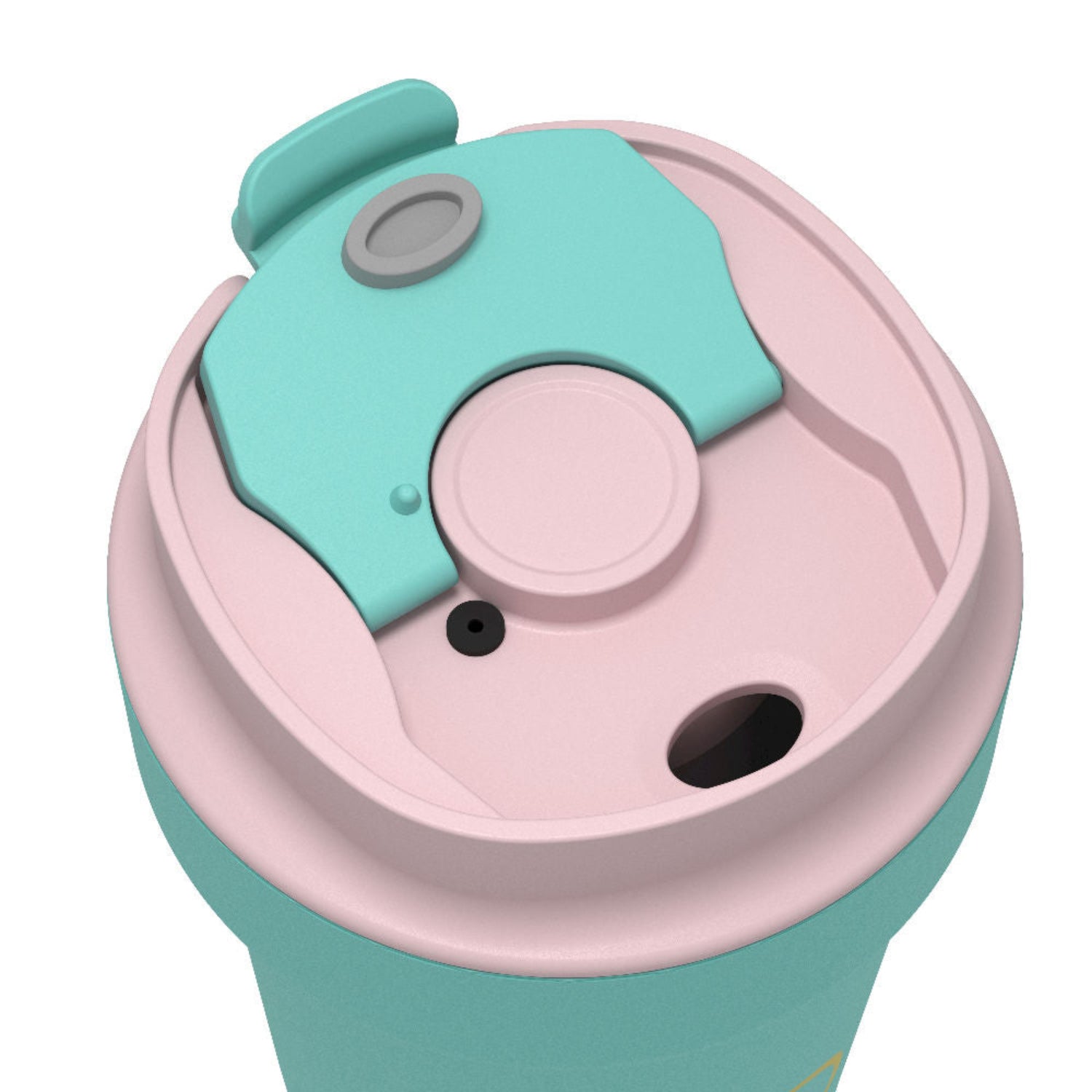 Cool Bottles Paradise Capri – kompaktowy, szczelny kubek termiczny bez BPA, z antypoślizgowym wykończeniem, kolor: turkusowy