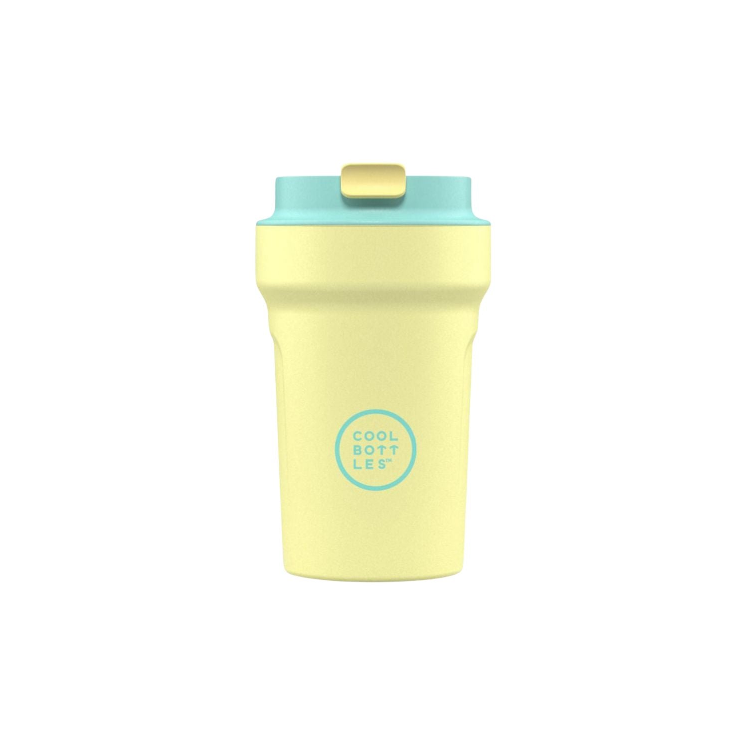 Cool Bottles Paradise Creta – kompaktowy, szczelny kubek termiczny bez BPA, z antypoślizgowym wykończeniem, kolor: żółty