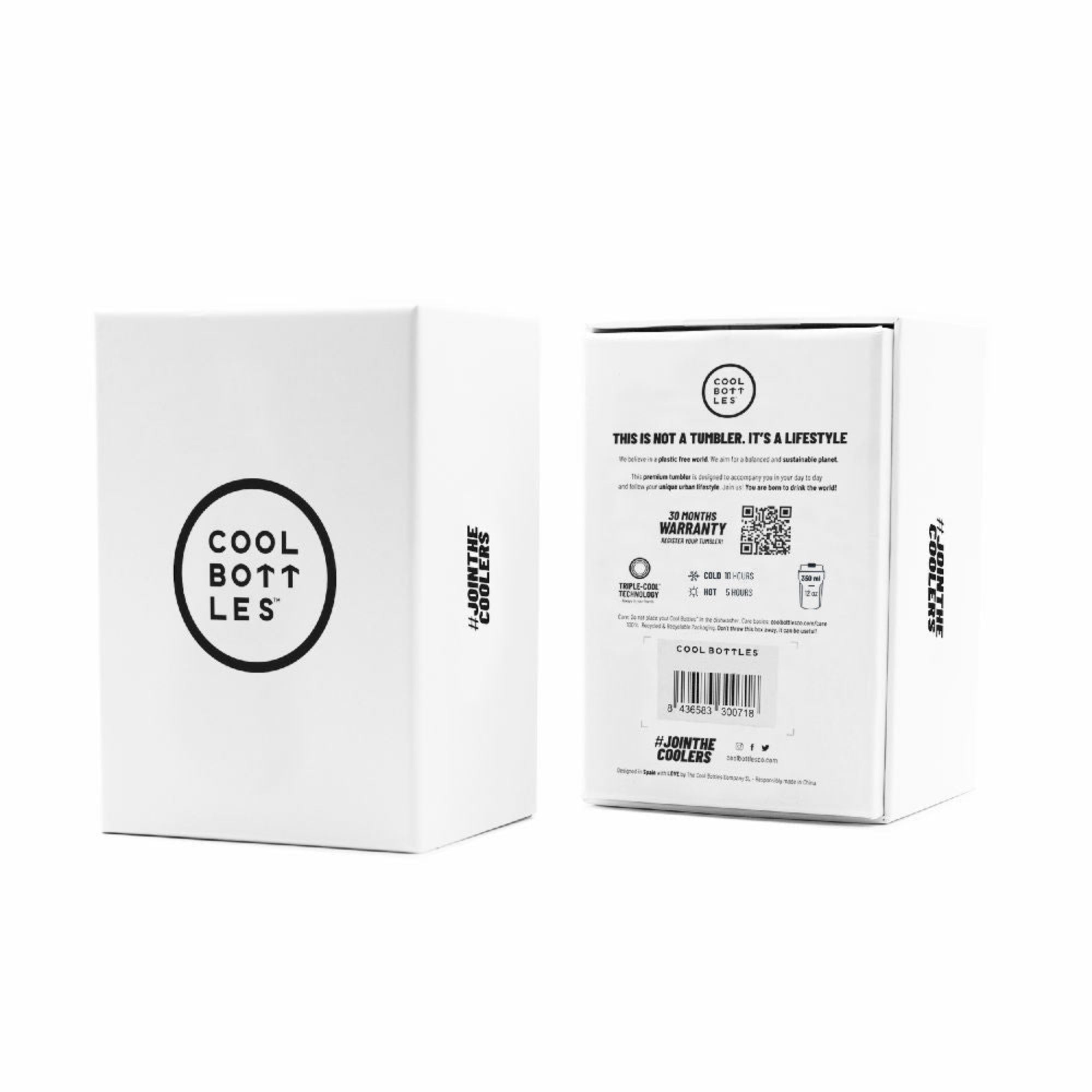 Cool Bottles Paradise Creta – kompaktowy, szczelny kubek termiczny bez BPA, z antypoślizgowym wykończeniem, kolor: żółty