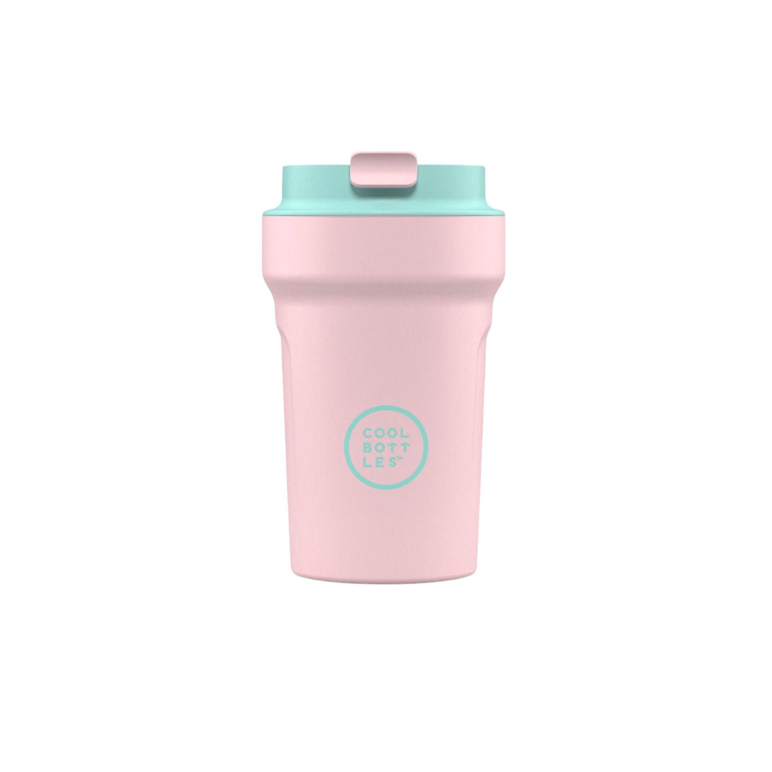 Cool Bottles Paradise Ibiza – kompaktowy, szczelny kubek termiczny bez BPA, z antypoślizgowym wykończeniem, kolor: różowy