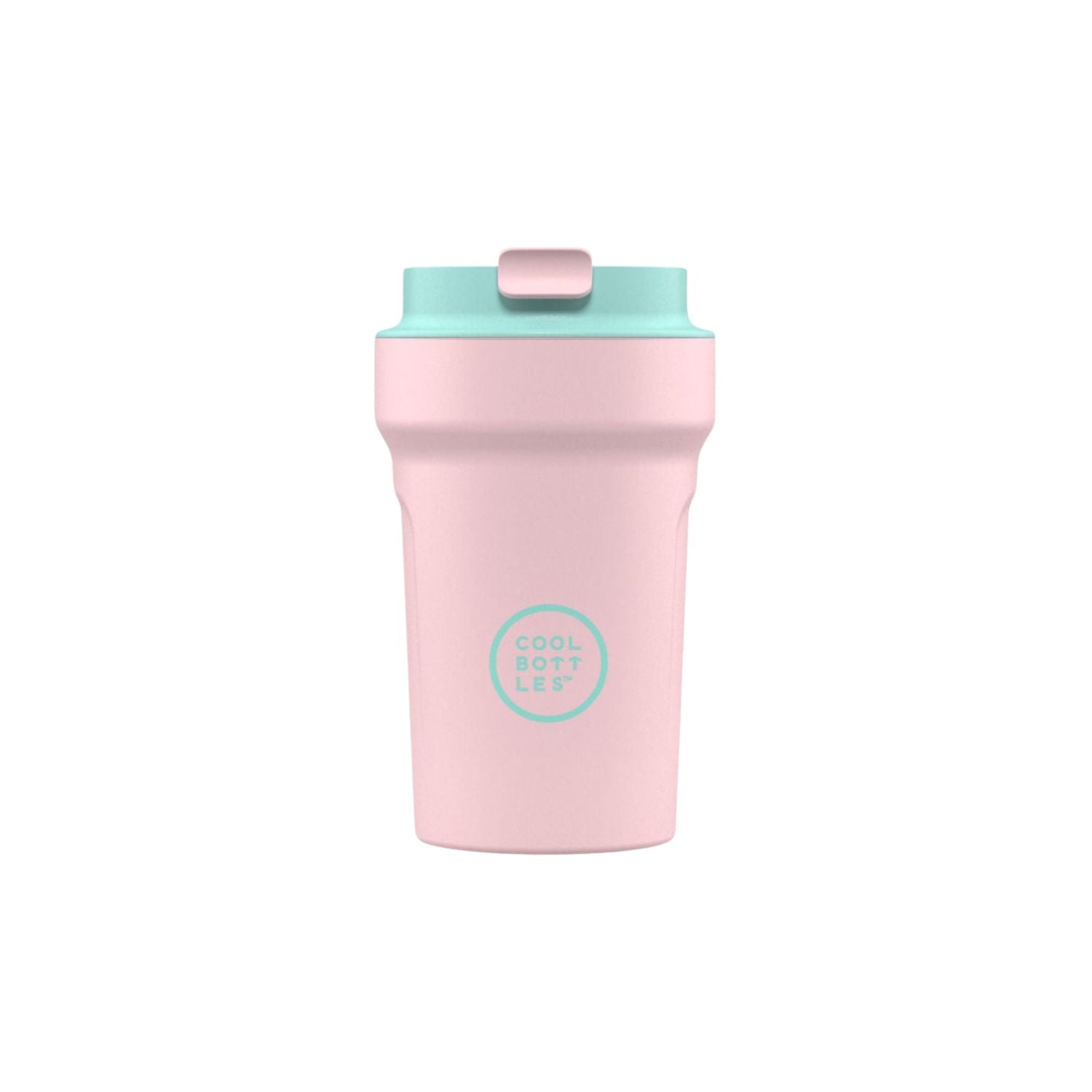 Cool Bottles Paradise Ibiza – kompaktowy, szczelny kubek termiczny bez BPA, z antypoślizgowym wykończeniem, kolor: różowy