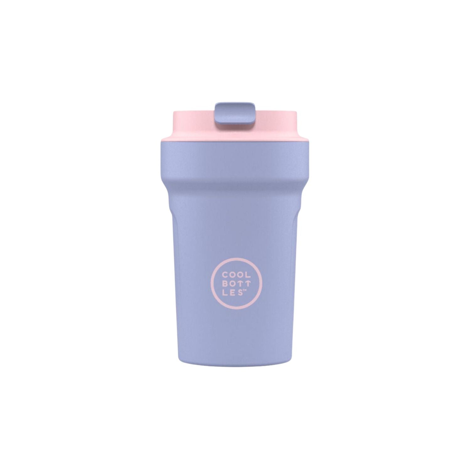 Cool Bottles Paradise Mykonos – kompaktowy, szczelny kubek termiczny bez BPA, z antypoślizgowym wykończeniem, kolor: fioletowy