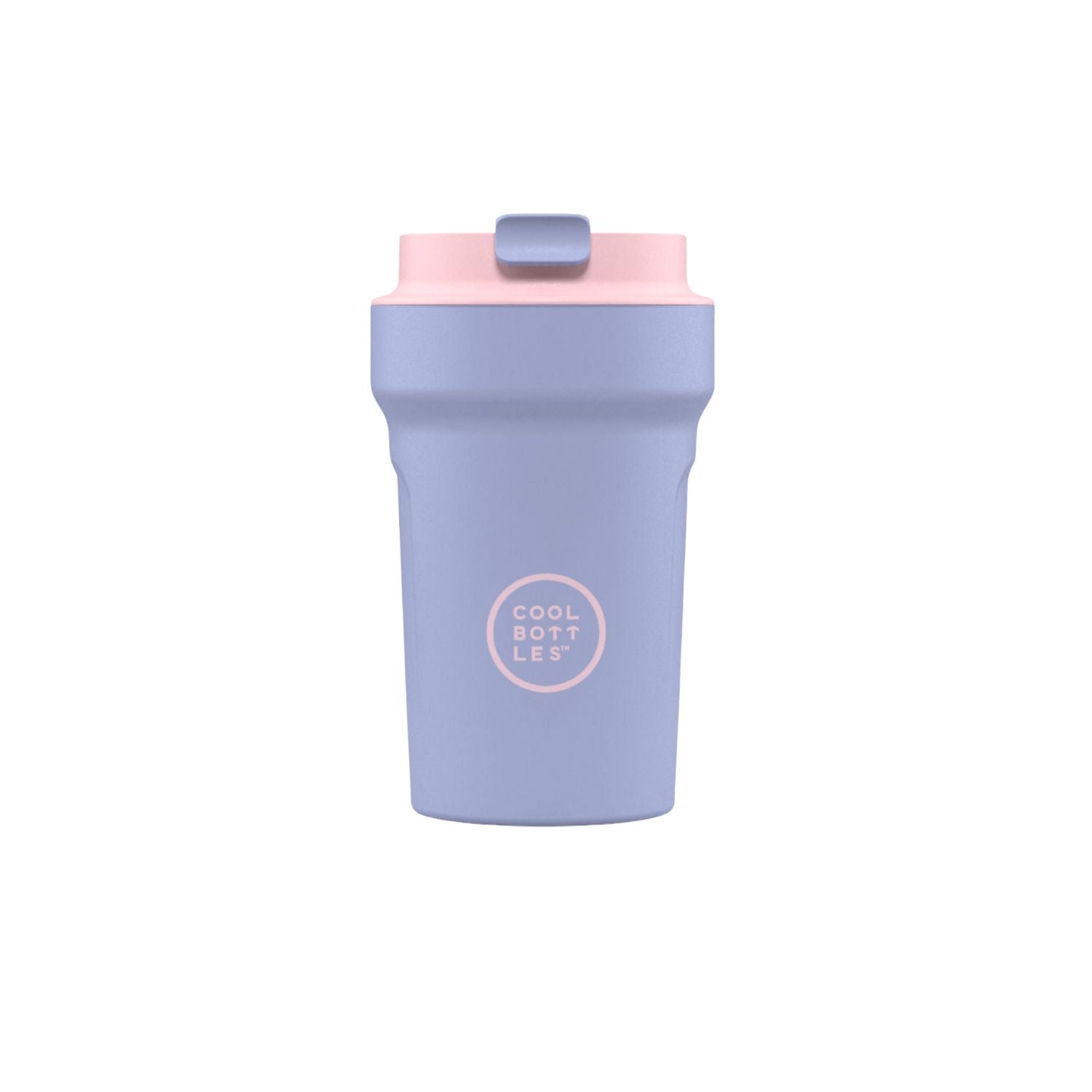 Cool Bottles Paradise Mykonos – kompaktowy, szczelny kubek termiczny bez BPA, z antypoślizgowym wykończeniem, kolor: fioletowy