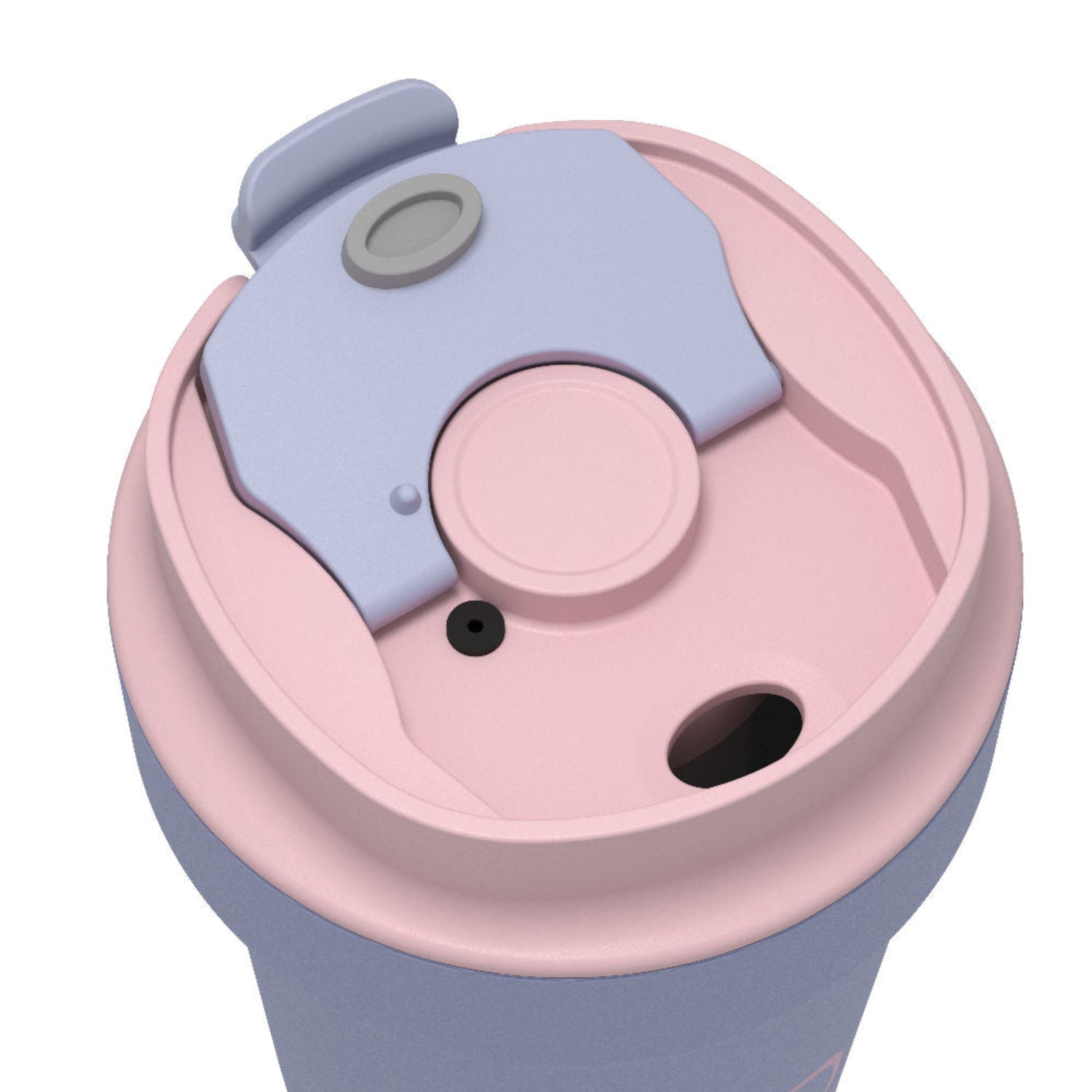 Cool Bottles Paradise Mykonos – kompaktowy, szczelny kubek termiczny bez BPA, z antypoślizgowym wykończeniem, kolor: fioletowy