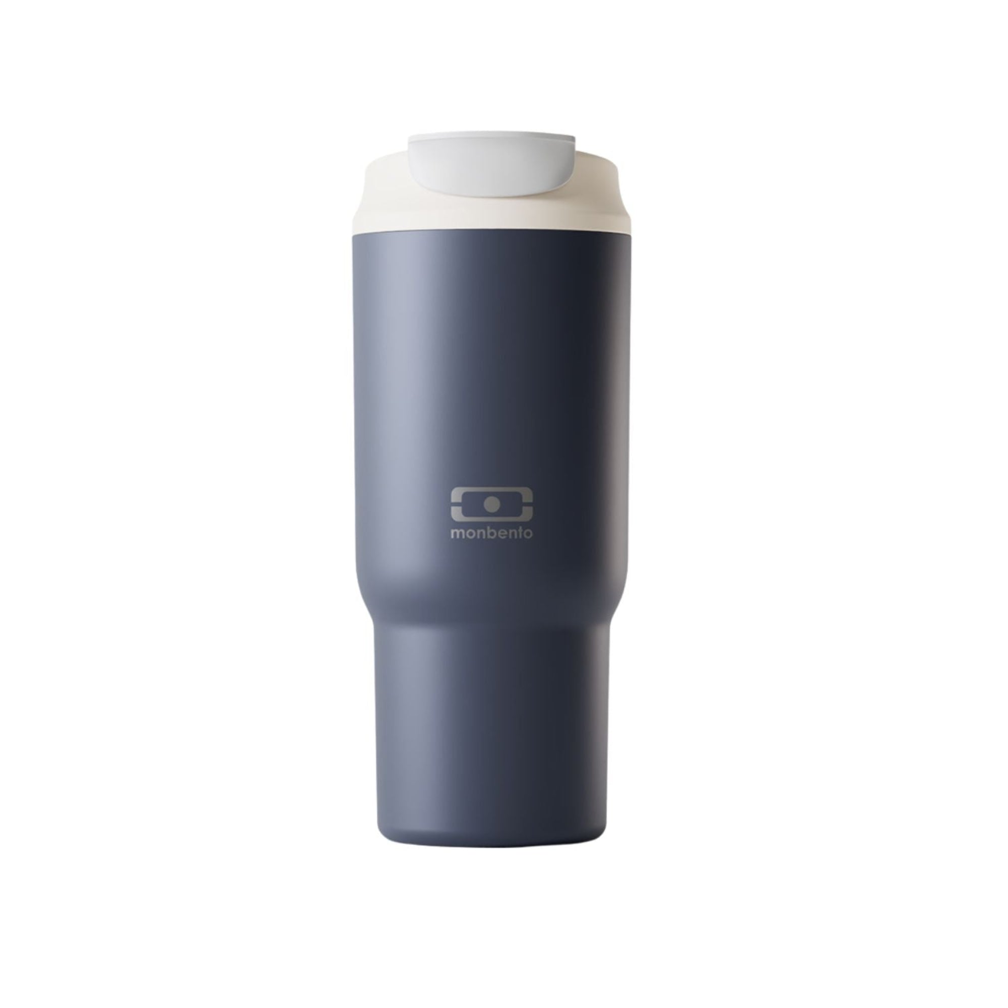 Kubek termiczny Monbento Travel Mug Infinity - 600 ml, z ustnikiem i słomką, utrzymuje ciepło do 5h i chłód do 12h, wytrzymały i lekki, kolor: granatowy