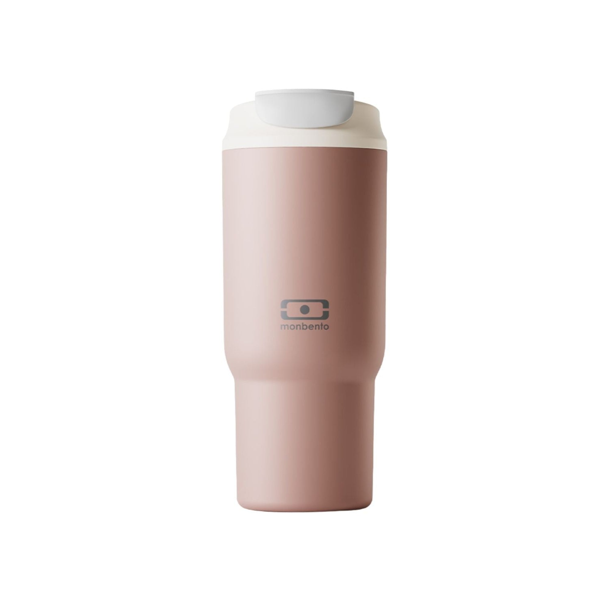 Kubek termiczny Monbento Travel Mug Pink Moka - 600 ml, z ustnikiem i słomką, utrzymuje ciepło do 5h i chłód do 12h, wytrzymały i lekki, kolor: różowy