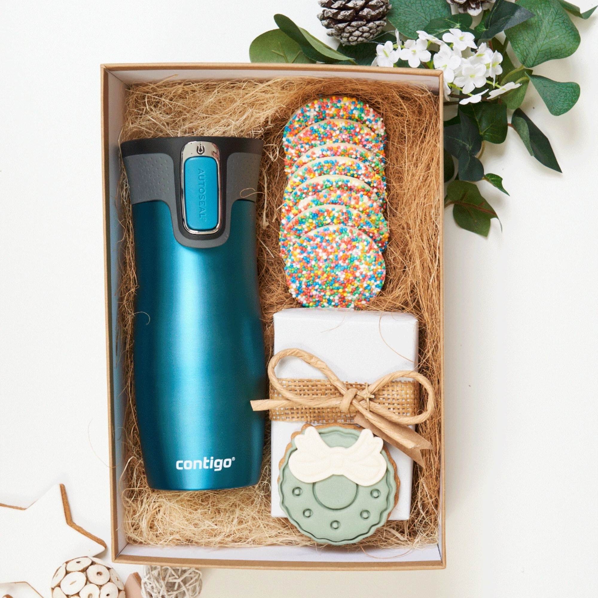 Kubek termiczny Contigo West Loop 470 ml – 100% szczelny, utrzymuje ciepło do 5 h i zimno do 12 h, idealny w podróży, kolor: morski