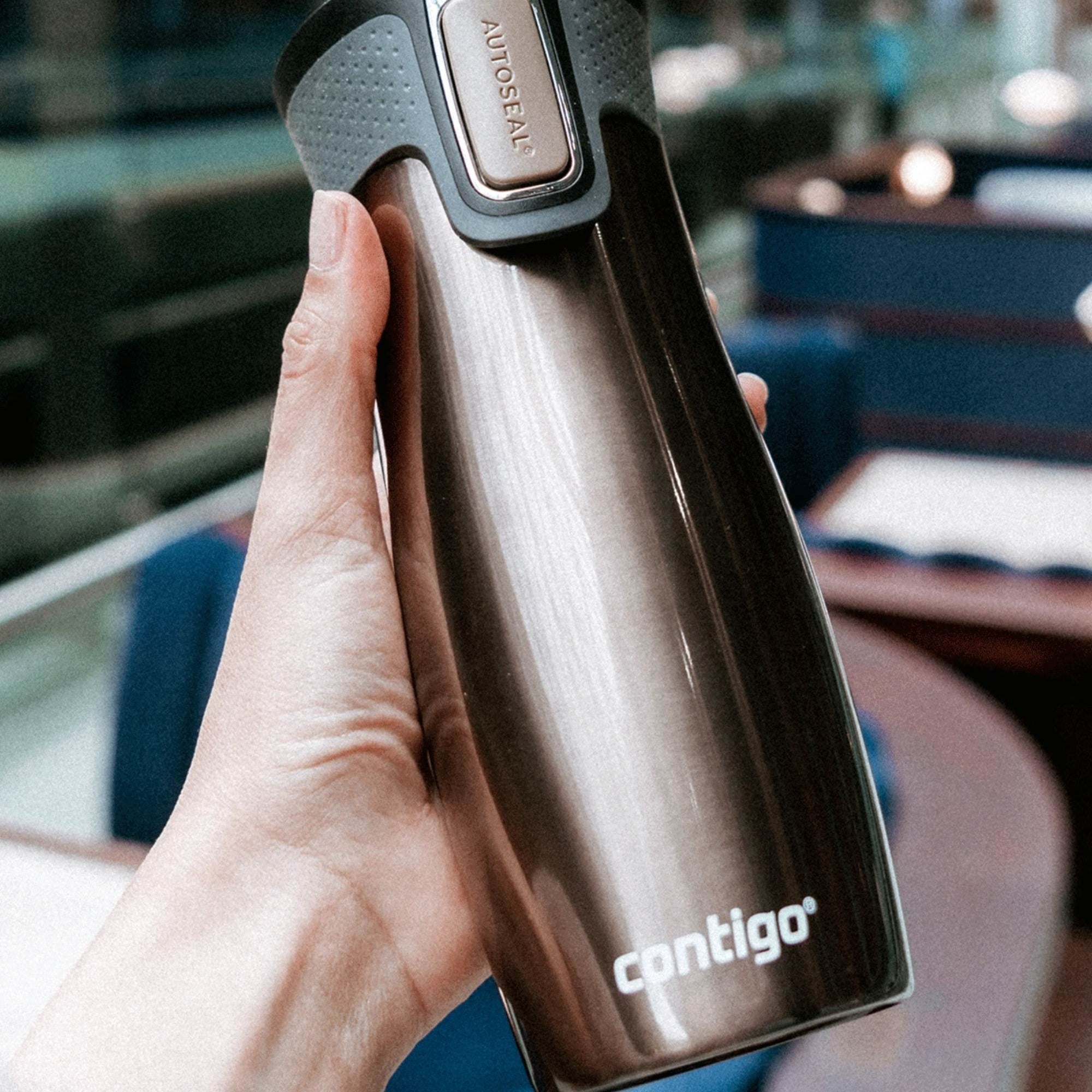 Kubek termiczny Contigo West Loop 470 ml – 100% szczelny, utrzymuje ciepło do 5 h i zimno do 12 h, idealny w podróży, kolor: latte