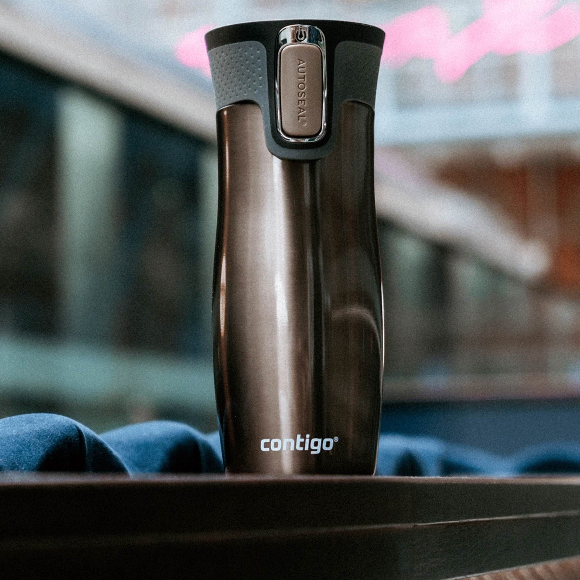 Kubek termiczny Contigo West Loop 470 ml – 100% szczelny, utrzymuje ciepło do 5 h i zimno do 12 h, idealny w podróży, kolor: latte