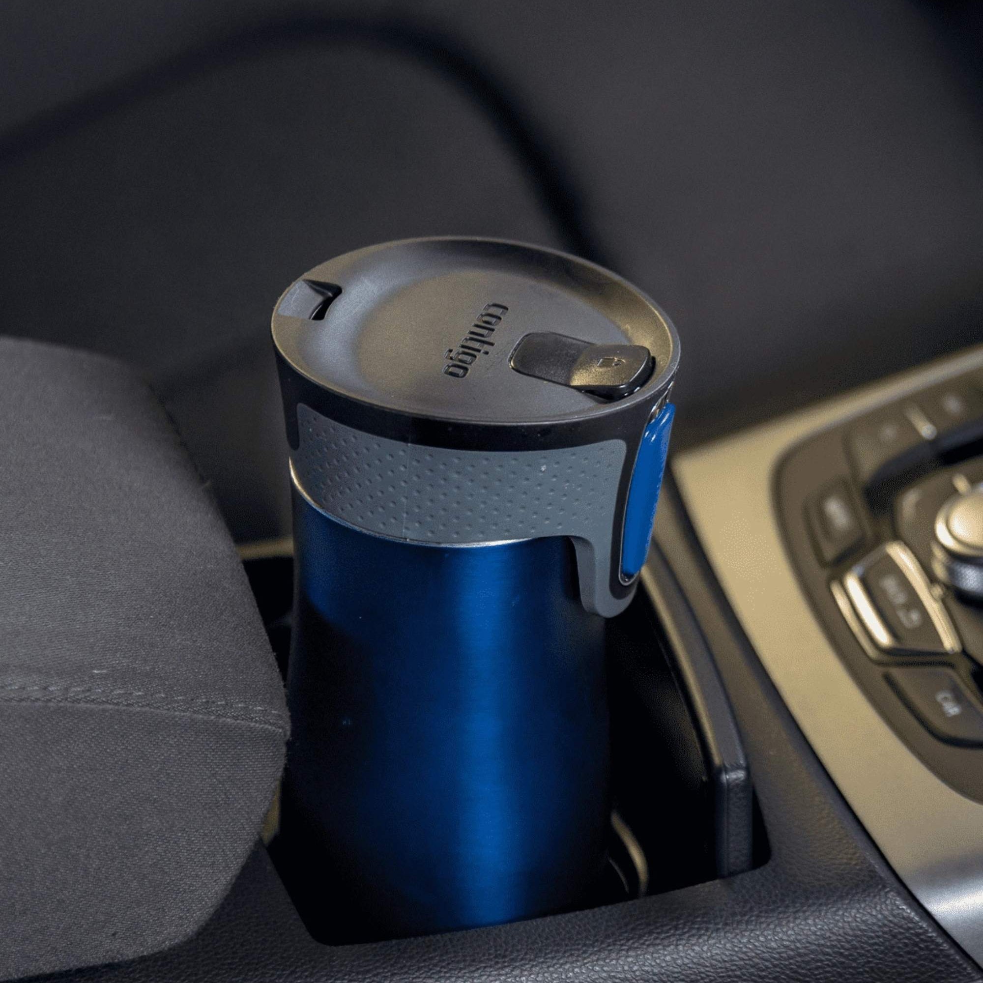 Kubek termiczny Contigo West Loop 470 ml – 100% szczelny, utrzymuje ciepło do 5 h i zimno do 12 h, idealny w podróży, kolor: granatowy