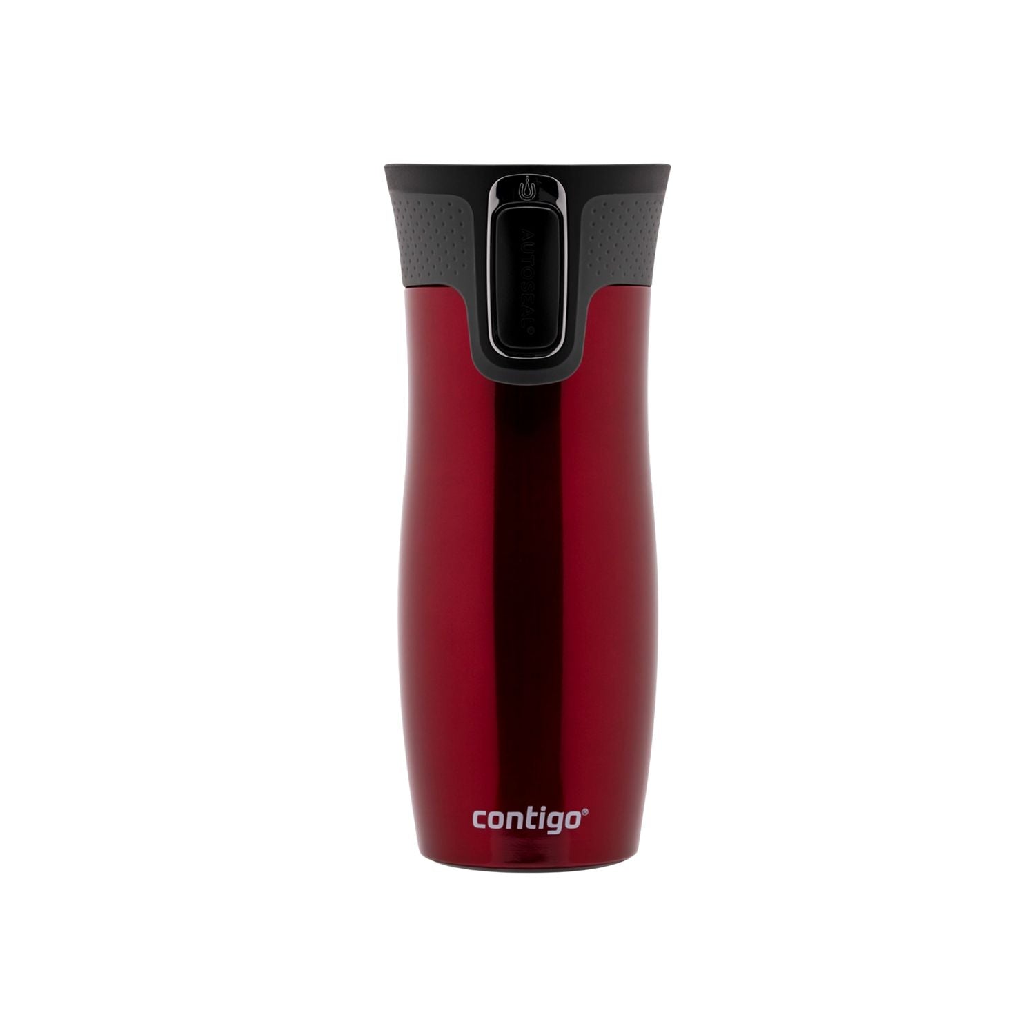 Kubek termiczny Contigo West Loop 470 ml – 100% szczelny, utrzymuje ciepło do 5 h i zimno do 12 h, idealny w podróży, kolor: czerwony