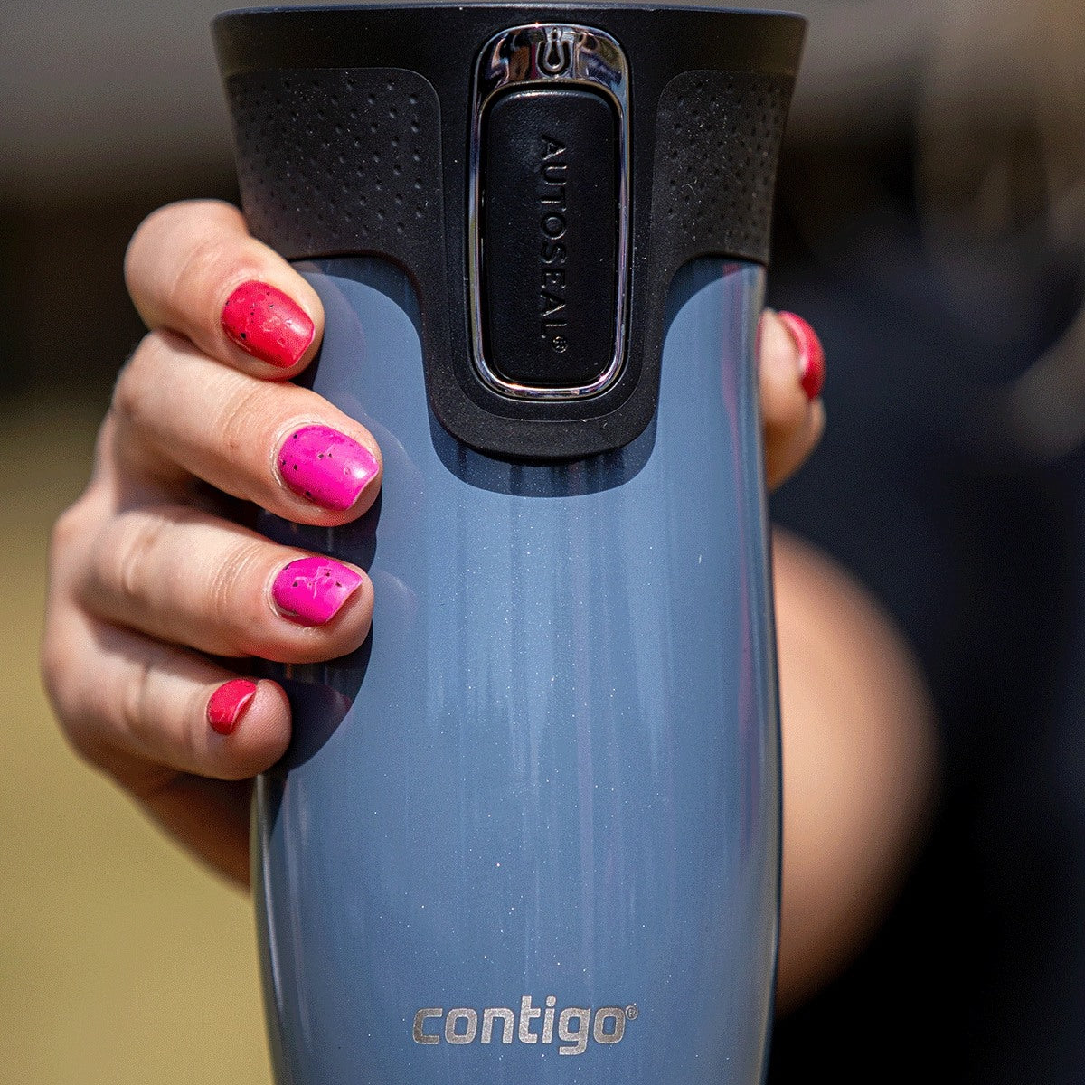 Kubek termiczny Contigo West Loop mini 300 ml – 100% szczelny, utrzymuje ciepło do 5 h i zimno do 12 h, idealny w podróży, kolor: niebieski