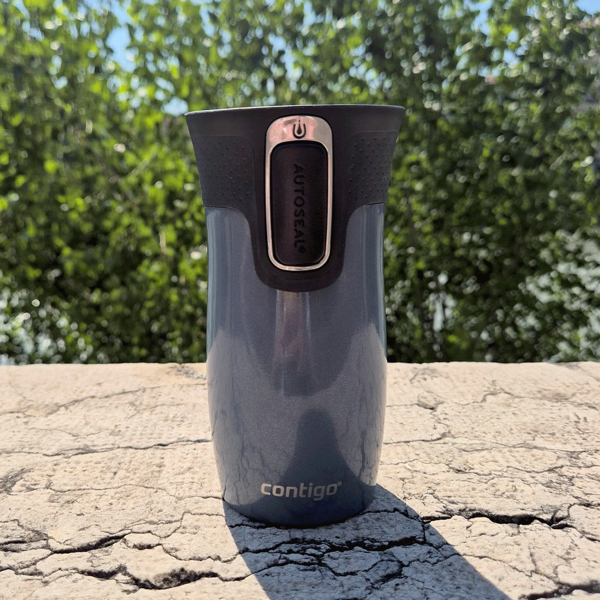 Kubek termiczny Contigo West Loop mini 300 ml – 100% szczelny, utrzymuje ciepło do 5 h i zimno do 12 h, idealny w podróży, kolor: niebieski