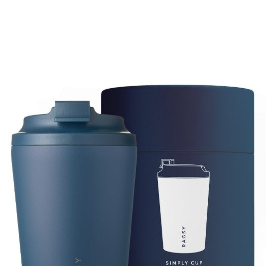 Granatowy kubek termiczny Ragsy Simply Cup 340 ml z powłoką ceramiczną